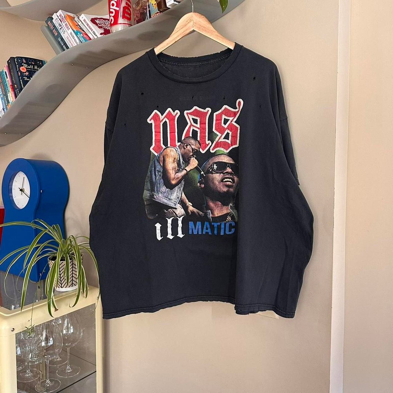 Band Tees × Rap Tees Vintage Y2K Saint Midas Nas Distressed Rap Tee Shirt Size US XL / EU 56 / 4 - 1 Thumbnail