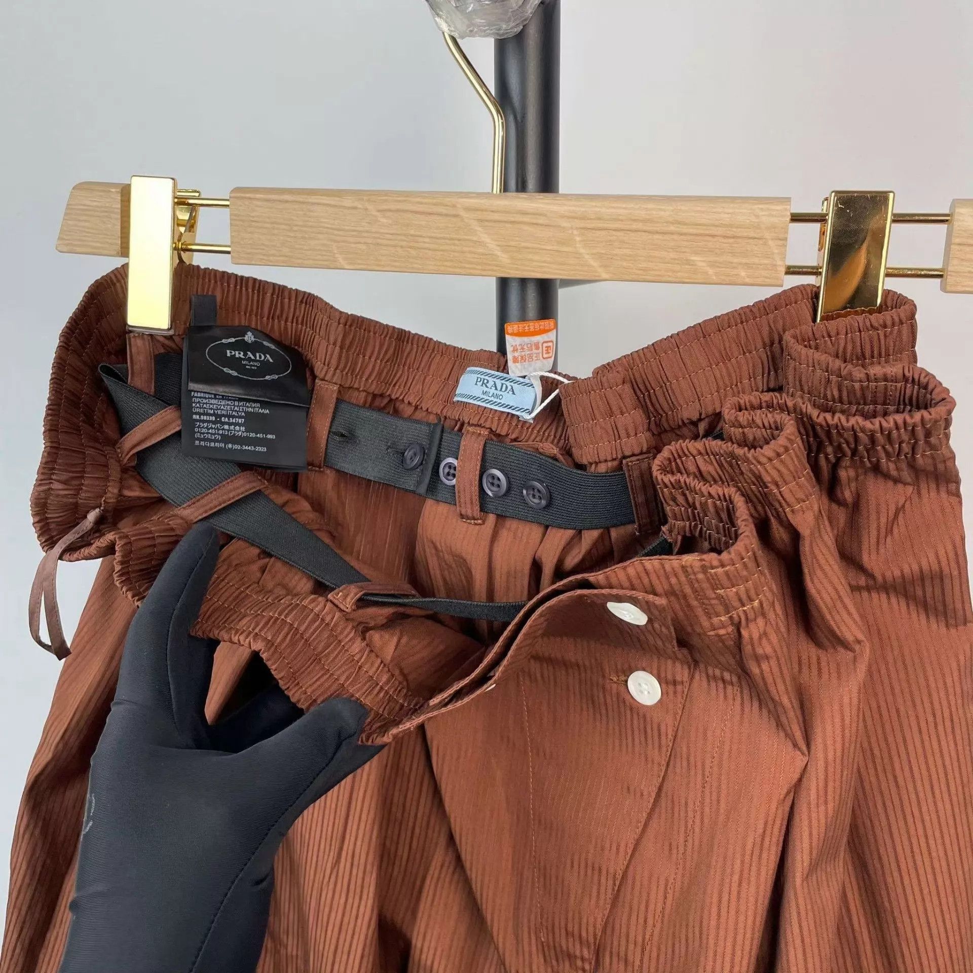 Prada Prada 98 New SS25 Brown Women's Skirt Size 26" / US 2 / IT 38 - 9 Thumbnail