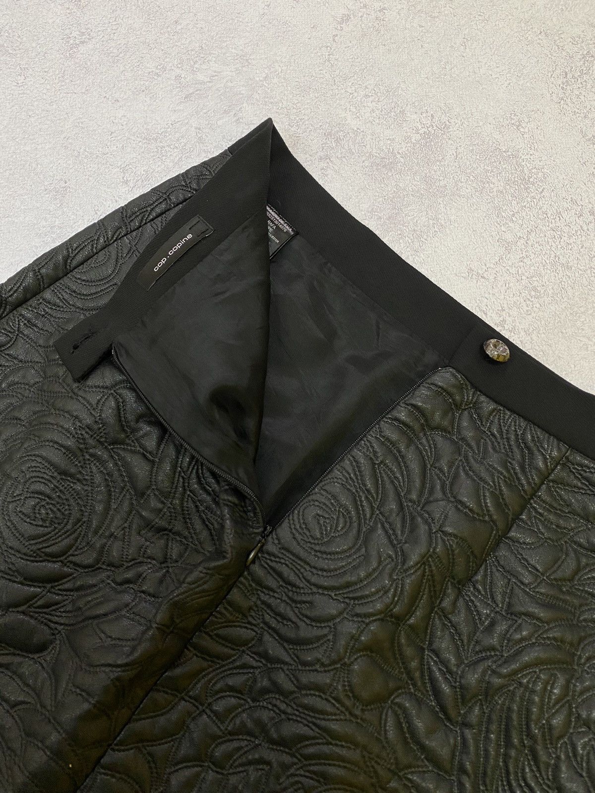 Cop Copine Cop Copine Floral Black Avant Garde Skirt Size 38 Size 26" / US 2 / IT 38 - 6 Thumbnail