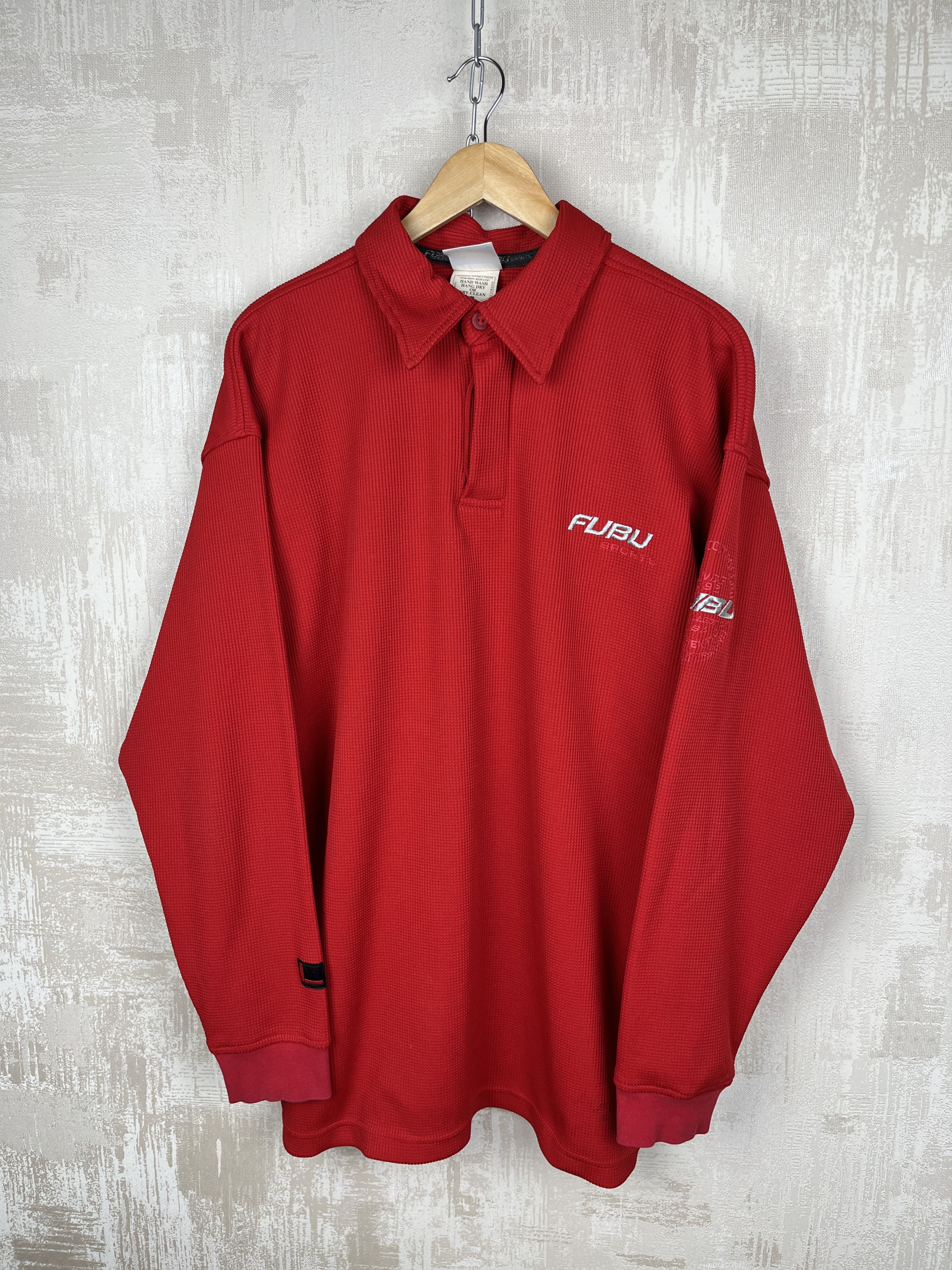 Fubu Vintage FUBU Sports Polo Rugby Shirt Long Sleeve Size US L / EU 52-54 / 3 - 18 Thumbnail