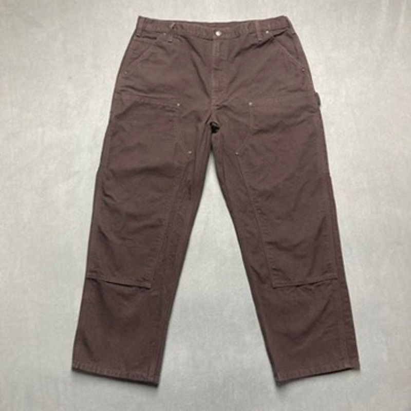 Carhartt Carhartt B136 DKB Mens 38x30 Dark Brown Double Knee Canvas Size US 38 / EU 54 - 1 Thumbnail