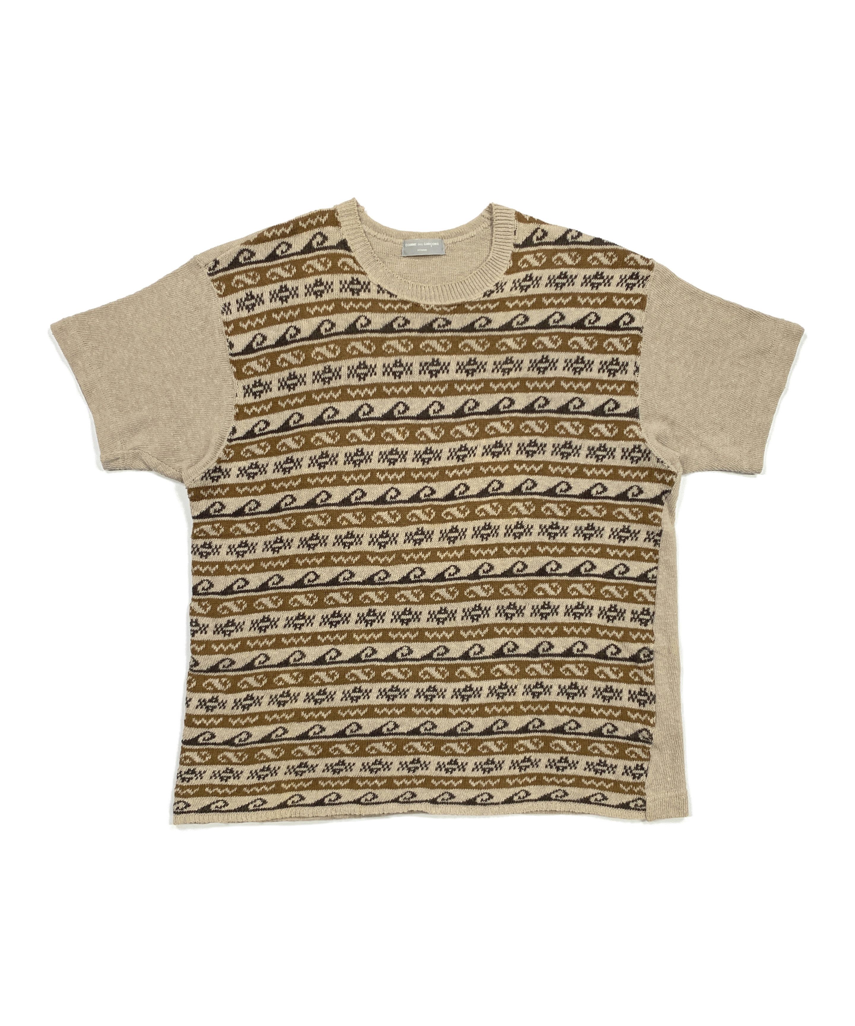 Comme des Garcons Homme × Comme des Garcons Homme Plus 1997 Patterned Knit T-Shirt Size US M / EU 48-50 / 2 - 1 Thumbnail