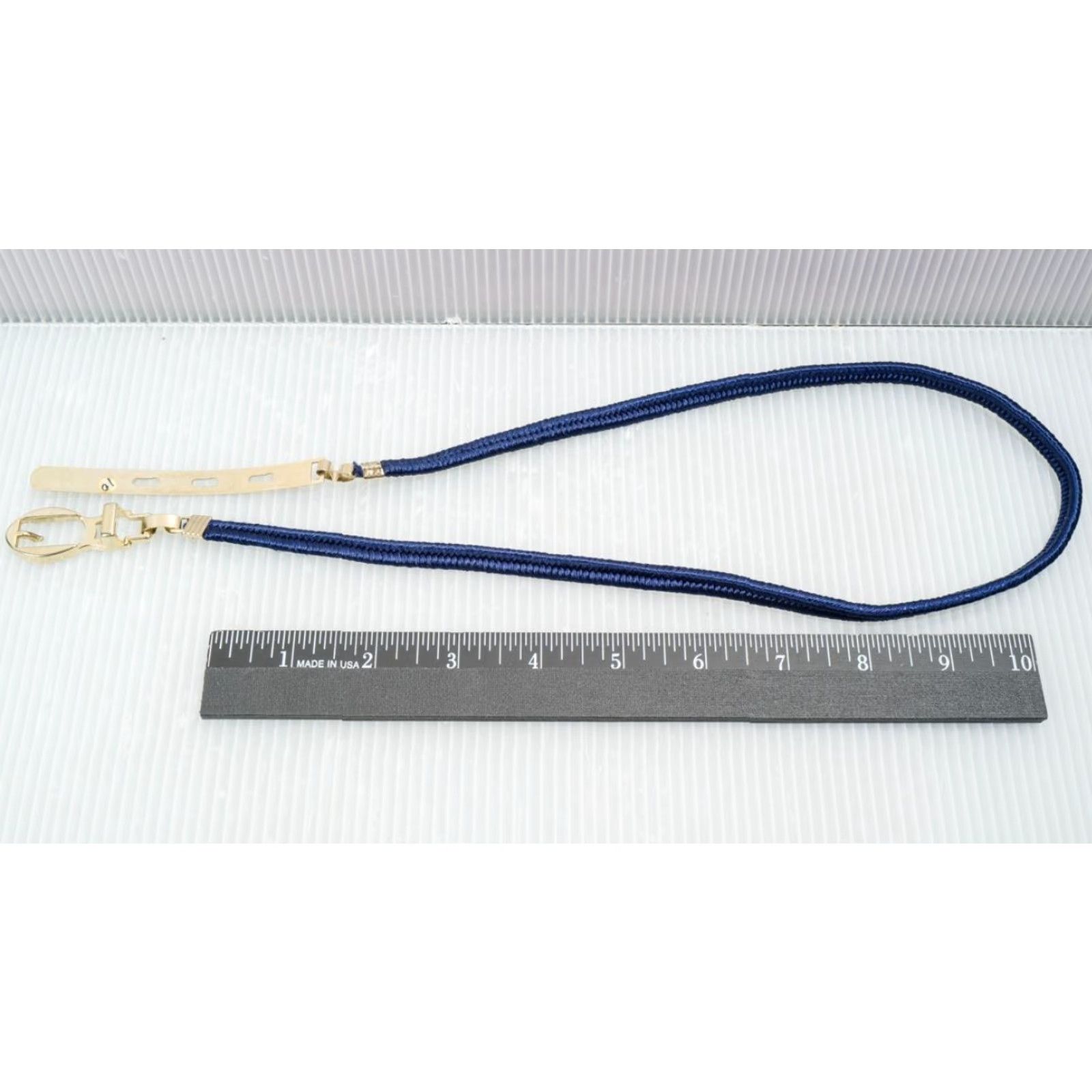 Vintage VINTAGE 1970's Blue and Gold Tone Stretch Belt Women M Blue Belt 26" Unbranded Size ONE SIZE - 4 Thumbnail