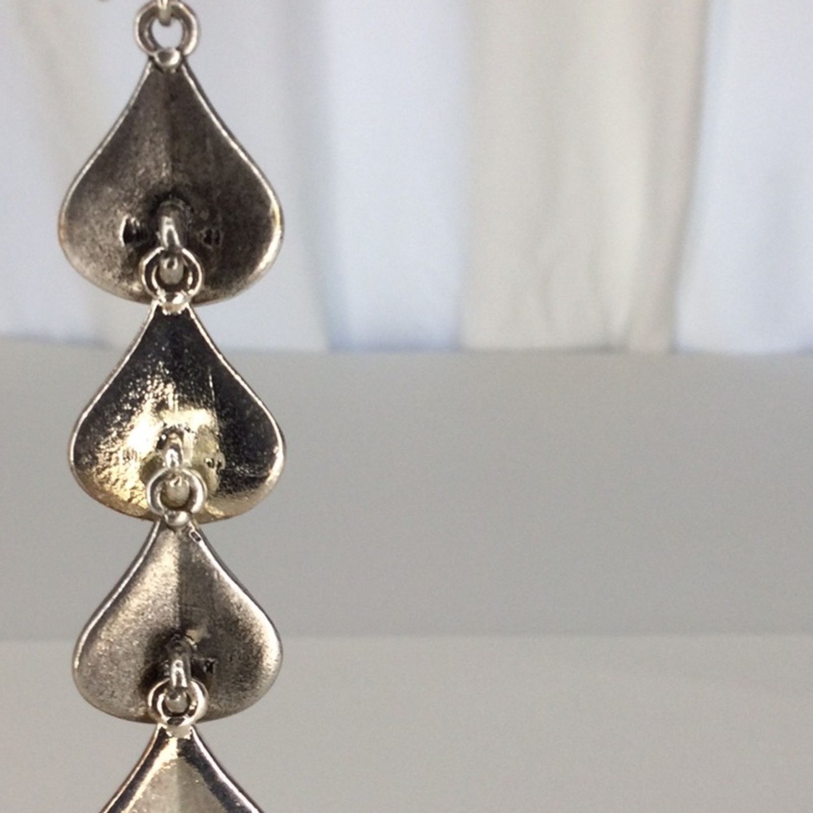 Other Retro Waterfall Cascade Teardrop Silver Tone Earrings Size ONE SIZE - 9 Thumbnail