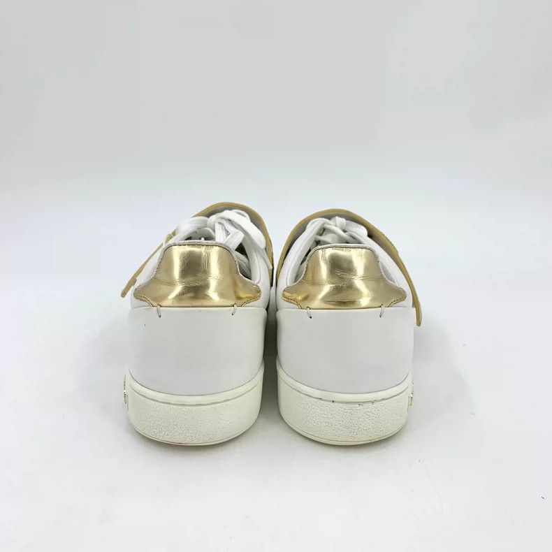 Louis Vuitton Louis Vuitton White Velcro Round Toe Lace Up Board Sneaker Size US 5.5 / IT 35.5 - 4 Thumbnail