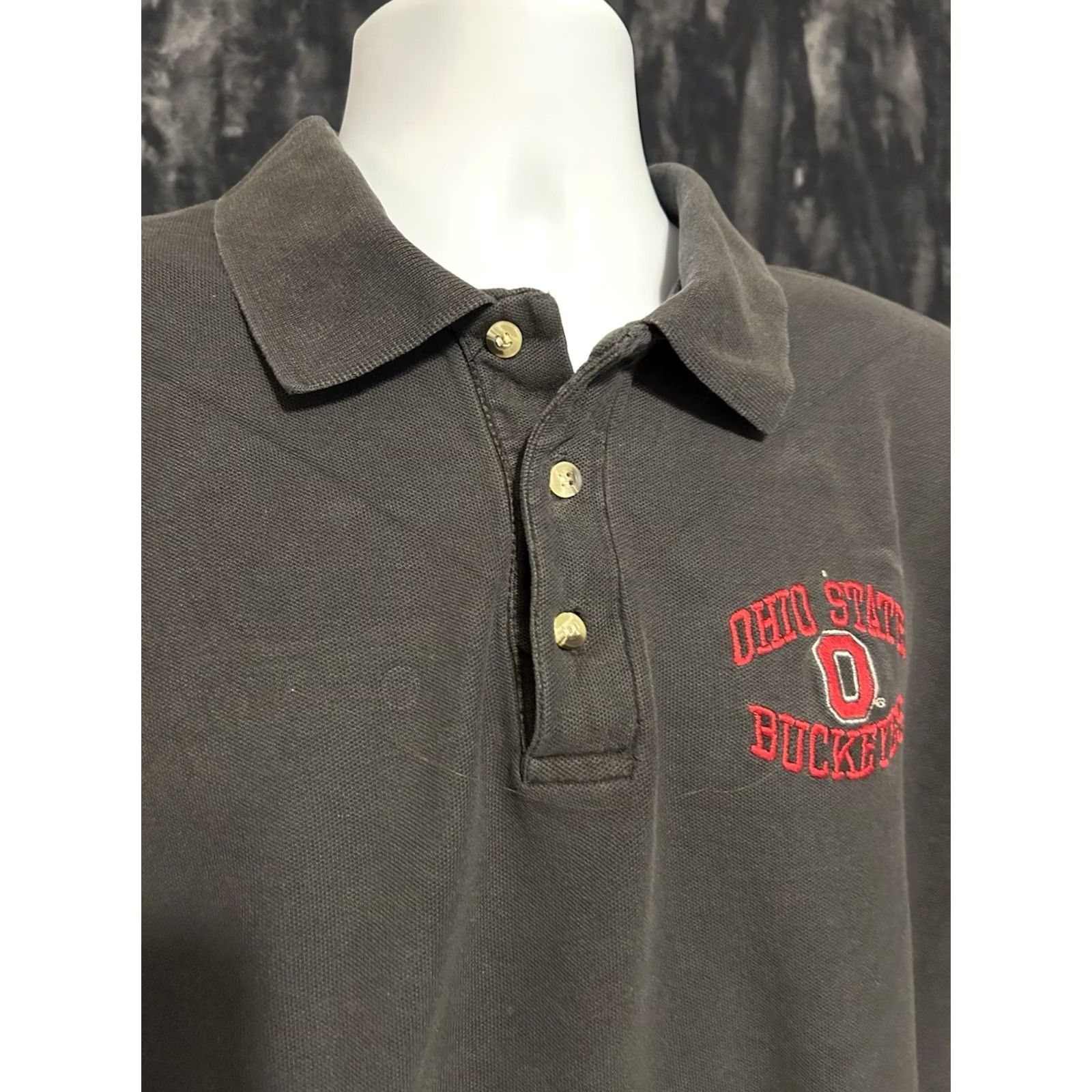 Vintage Vintage Ohio State Polo Shirt Men 2XL Black Short Sleeve Button Collar - Activewear Size US XXL / EU 58 / 5 - 6 Thumbnail