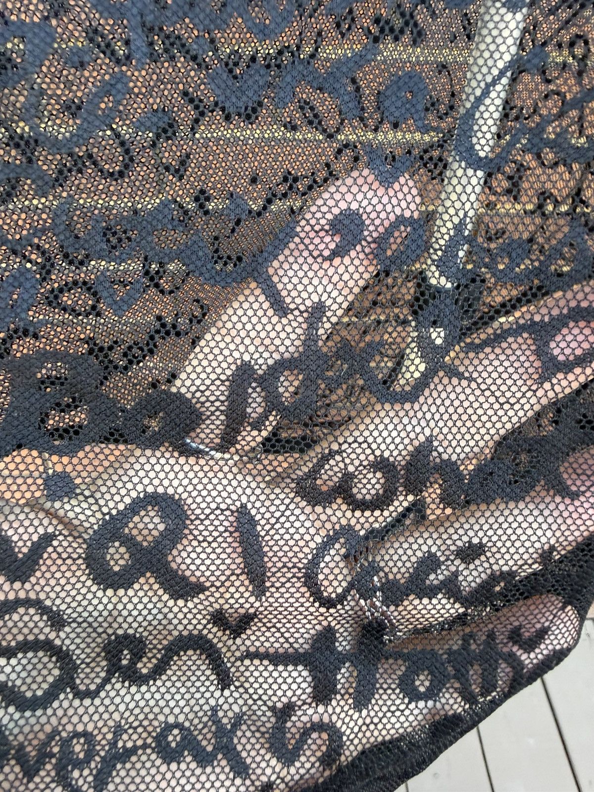 Shein Black Sheer Lace Mesh Long Sleeve Bodysuit Womens Size Large Size L / US 10 / IT 46 - 10 Thumbnail