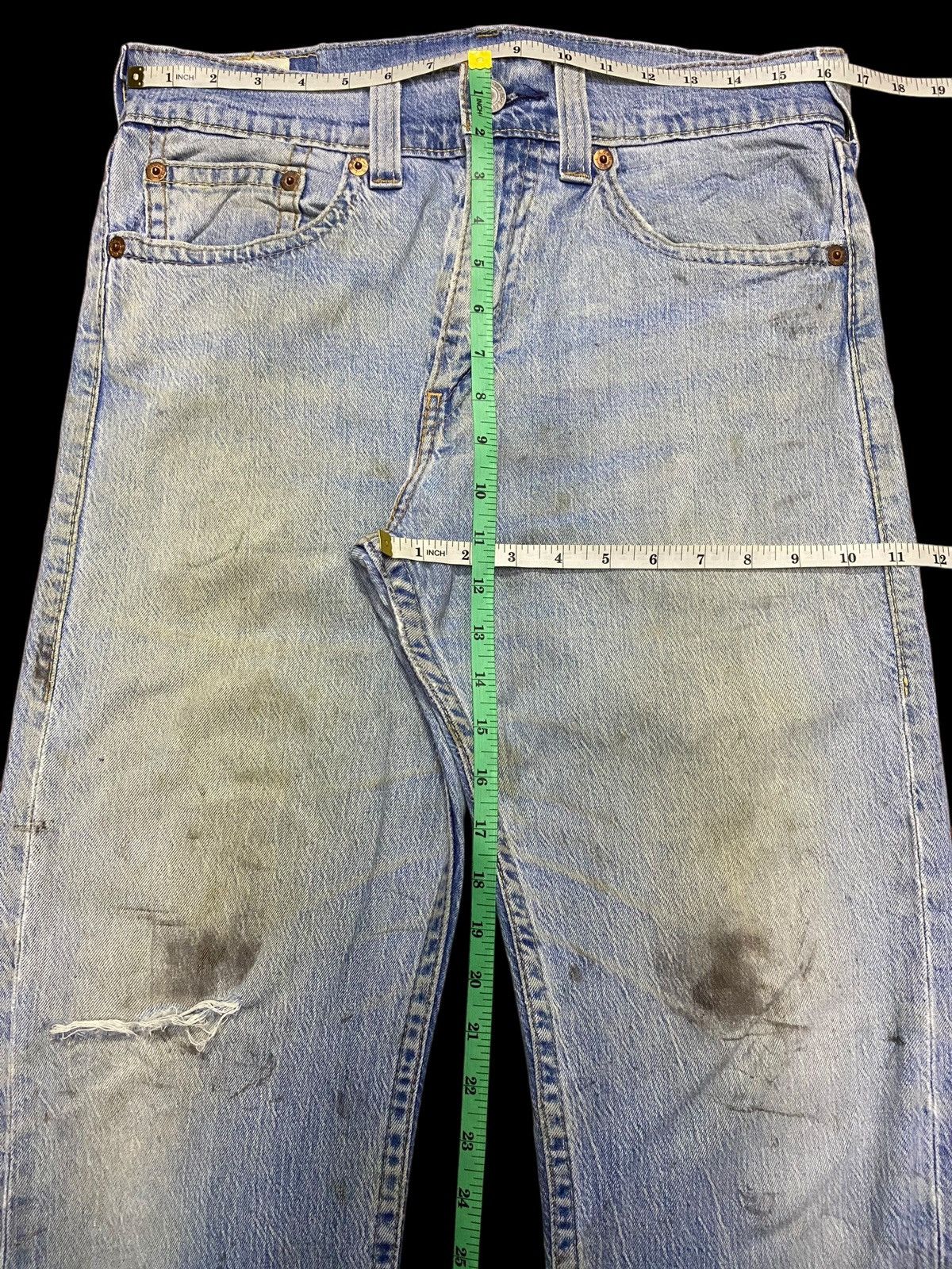 Levi's Made & Crafted Vintage Levis Big E Grunge Distressed Loose Jeans Size US 33 - 14 Thumbnail
