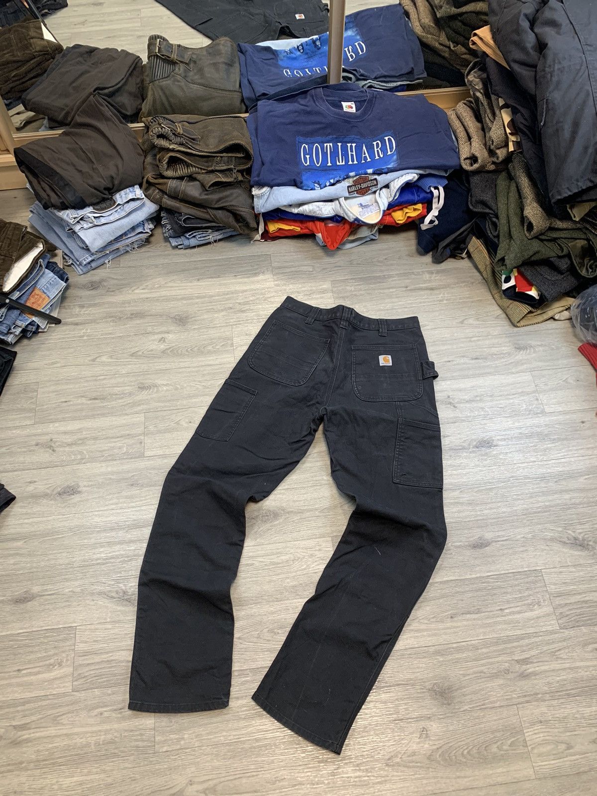 Carhartt Carhartt cargo straight fit denim pants Size US 33 - 1 Thumbnail