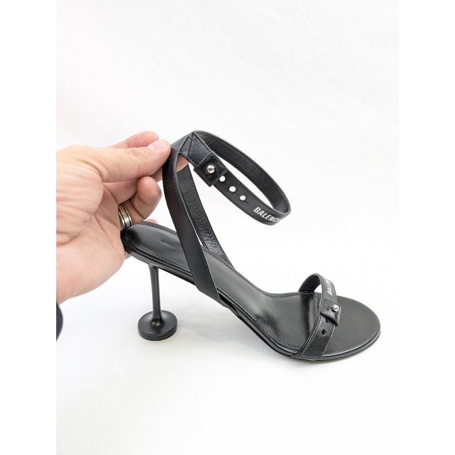 Balenciaga o1rshd1 Afterhour Logo 90 Sandals in Black/White Size US 8 / IT 38 - 7 Thumbnail