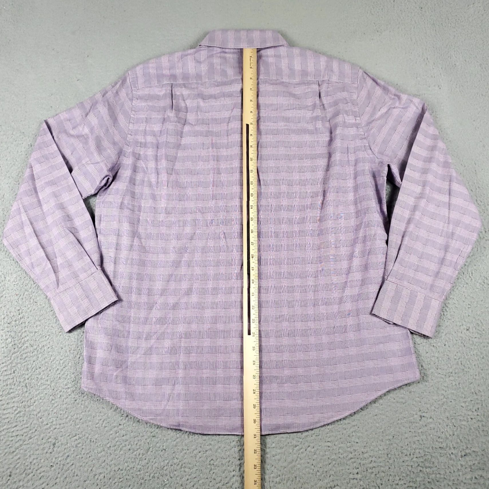 Tommy Bahama Tommy Bahama Dress Shirt Mens 16.5 Purple Plaid Long Sleeve Button Up Casual Workwear Size 42R - 3 Thumbnail