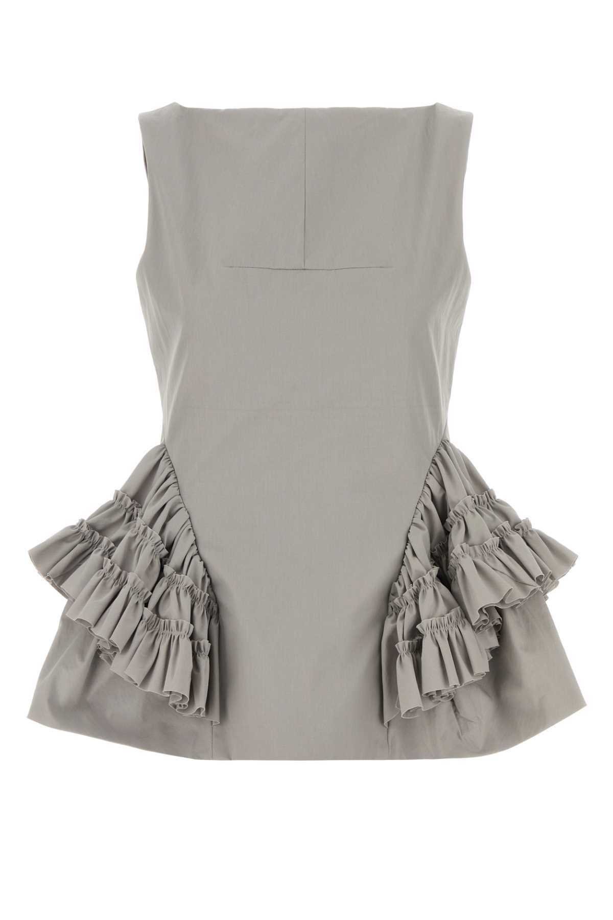Dries Van Noten Grey Cotton Casey Top Size M / US 6-8 / IT 42-44 - 1 Thumbnail