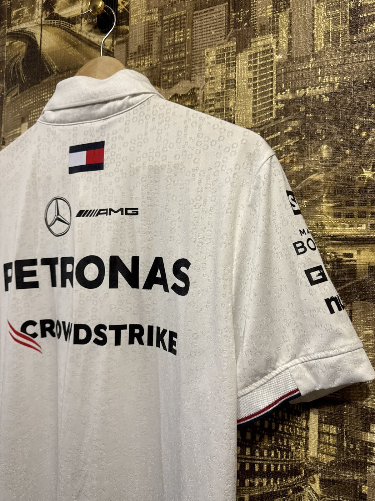 Mercedes-Benz Mercedes AMG F1 2024 Team Polo White Size L Size US L / EU 52-54 / 3 - 13 Thumbnail