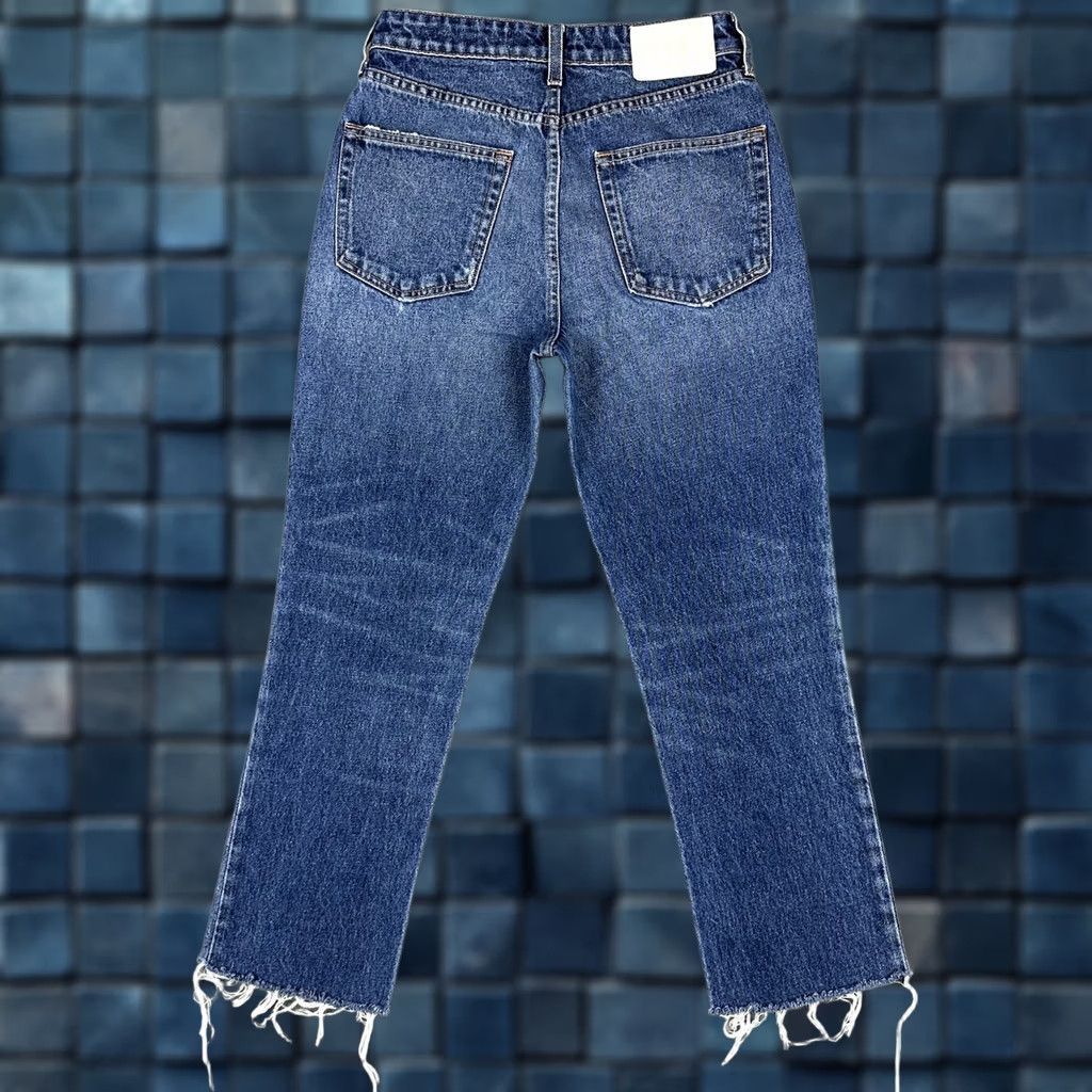GRLFRND GRLFRND Jeans Womens 25 Blue Denim The Karolina High Rise Straight Crop Distress Shirts? Size 42" / US 20 - 1 Thumbnail