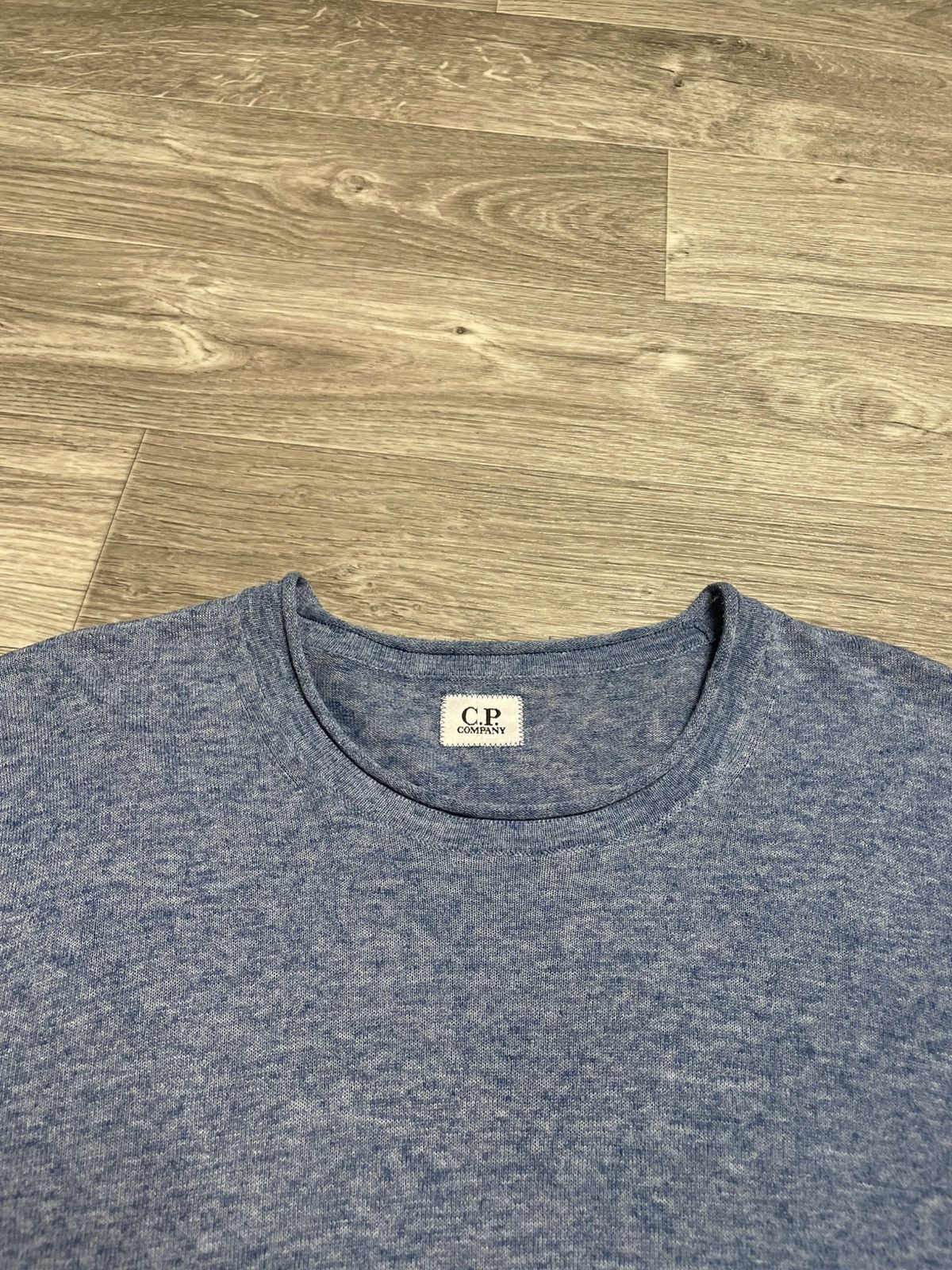C.P. Company C.P. Company Linen Blend Long Sleeve Sweater Blue Size US L / EU 52-54 / 3 - 10 Thumbnail