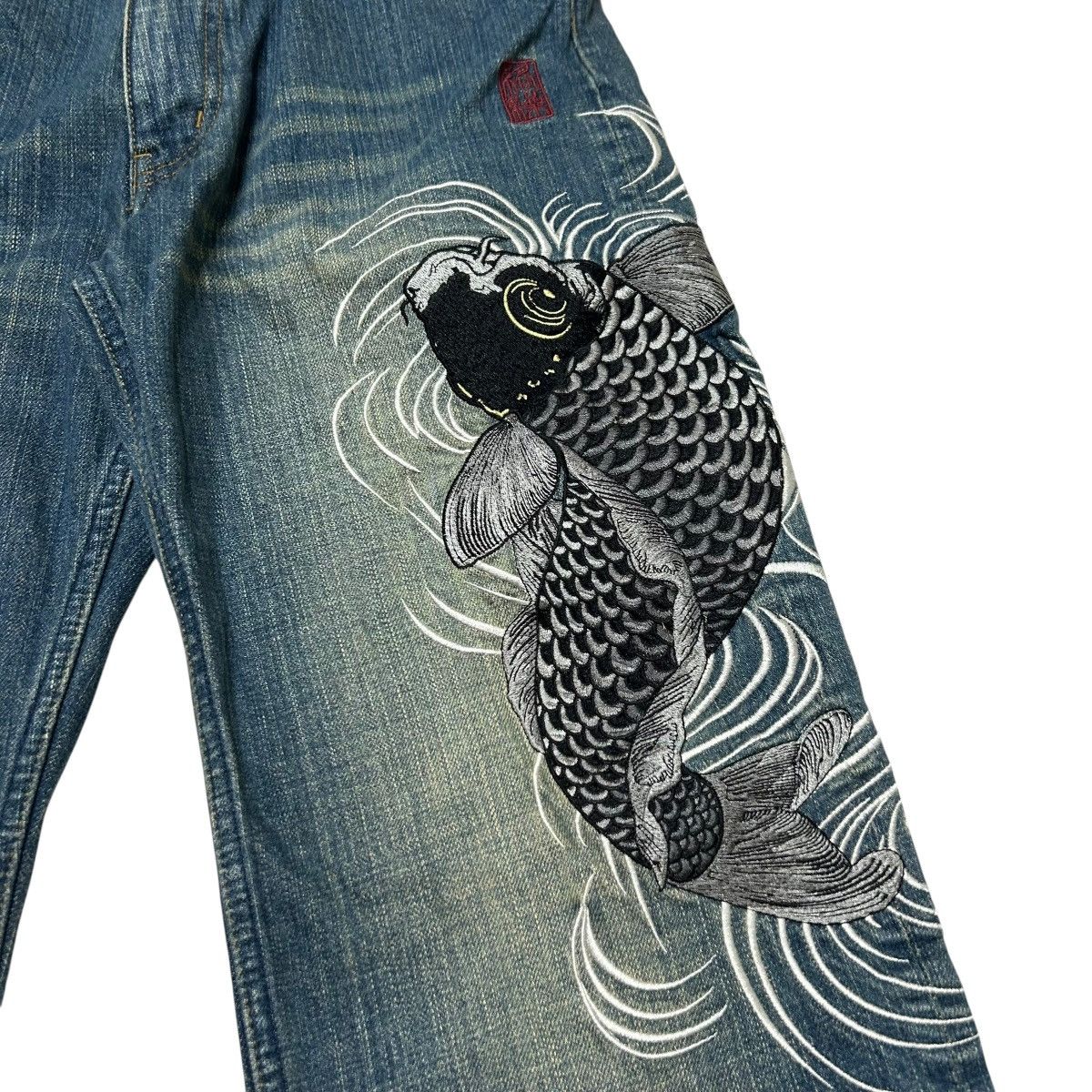 Karakuri Tamashii 369 Karakuri Tamashii jeans embroidered denim blue archive Size US 30 / EU 46 - 12 Thumbnail