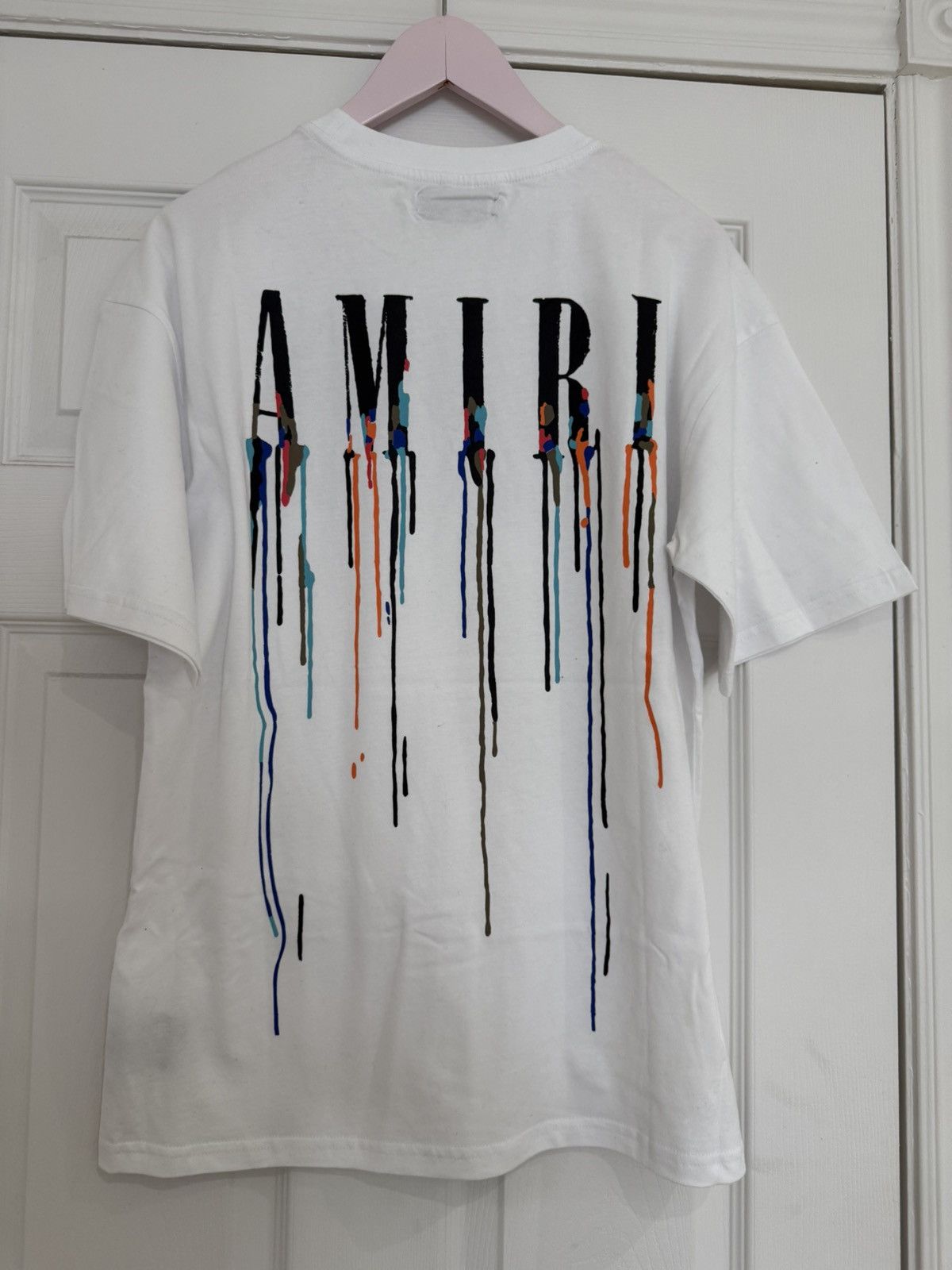 Amiri Amiri Paint Drip Logo Crewneck T-Shirt Size US M / EU 48-50 / 2 - 8 Thumbnail