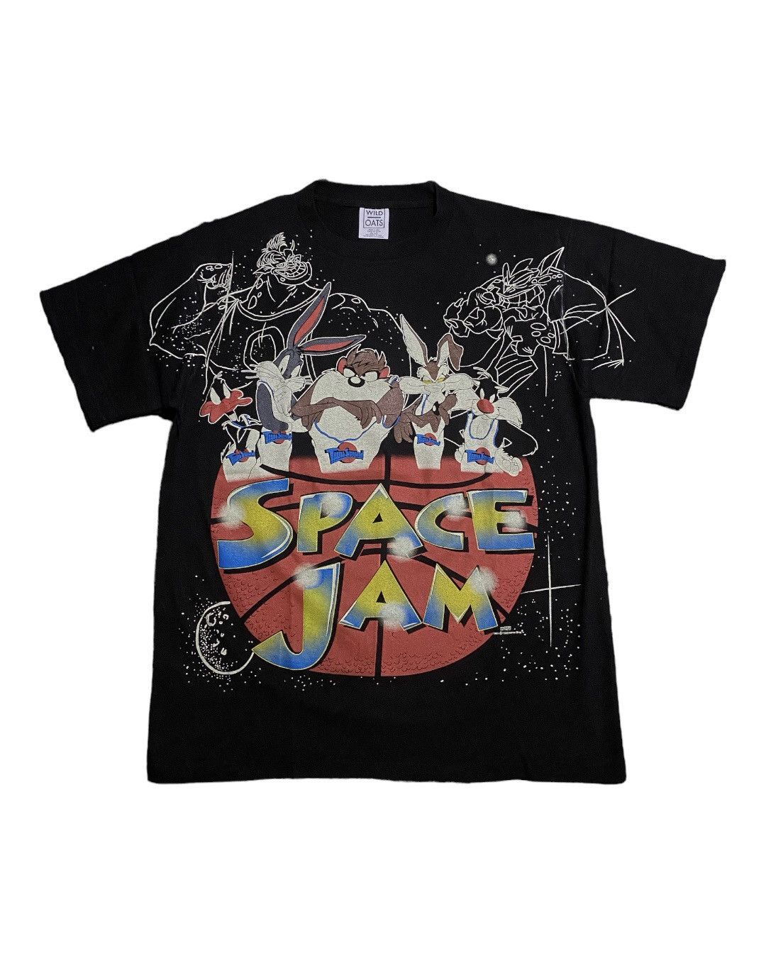 Vintage × Warner Bros Vintage Space Jam 1995 All Over Print T-Shirt Warner Bros. Size US XL / EU 56 / 4 - 1 Thumbnail