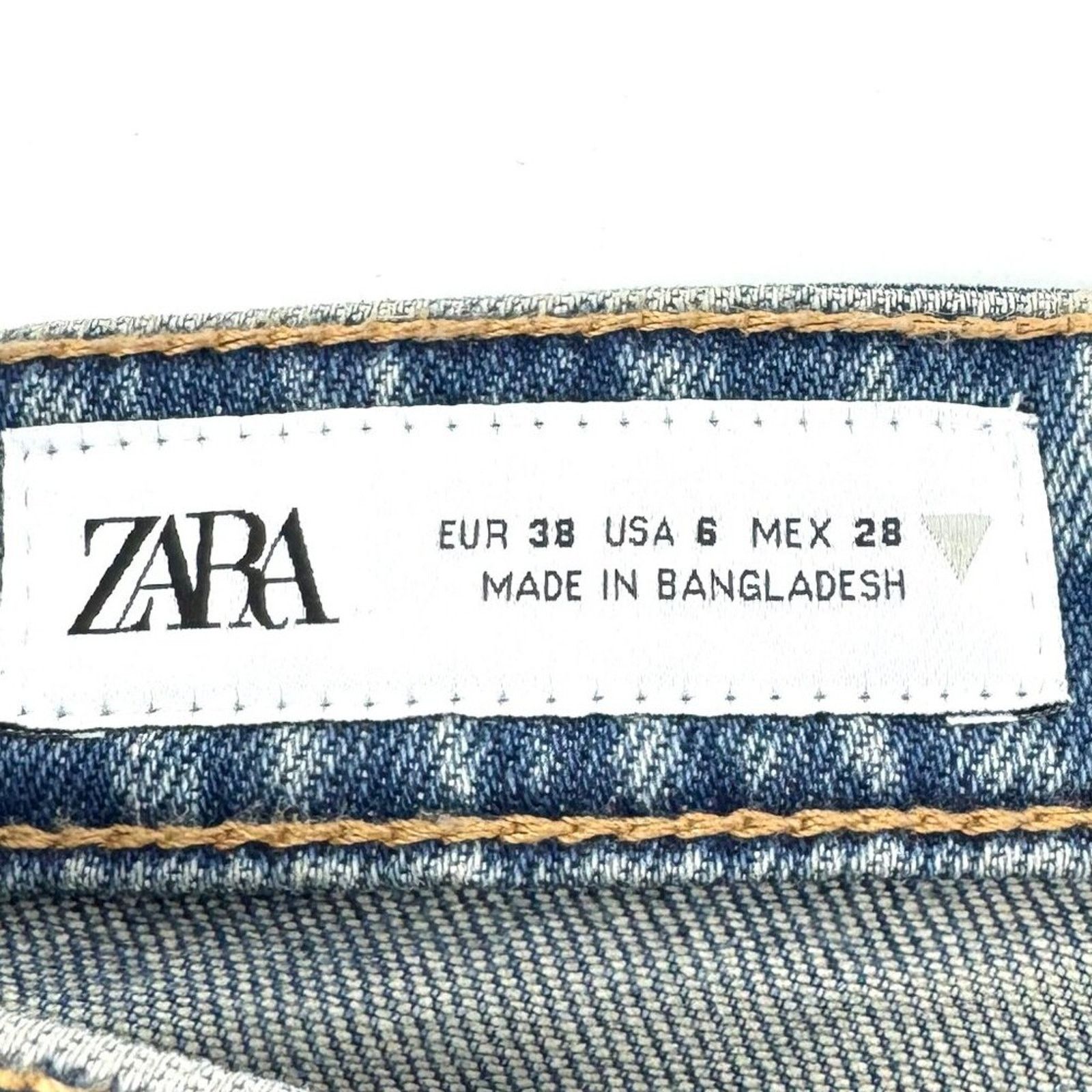 Zara Zara High Rise Cropped Flare Denim Jeans Size 6 NWT Size 28" / US 6 / IT 42 - 6 Thumbnail