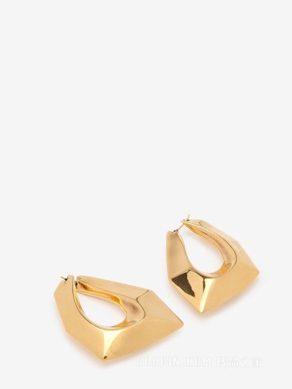 Alexander McQueen o1loc1c0625 Size:OS/ Modernist Earrings in Gold Size ONE SIZE - 2 Thumbnail