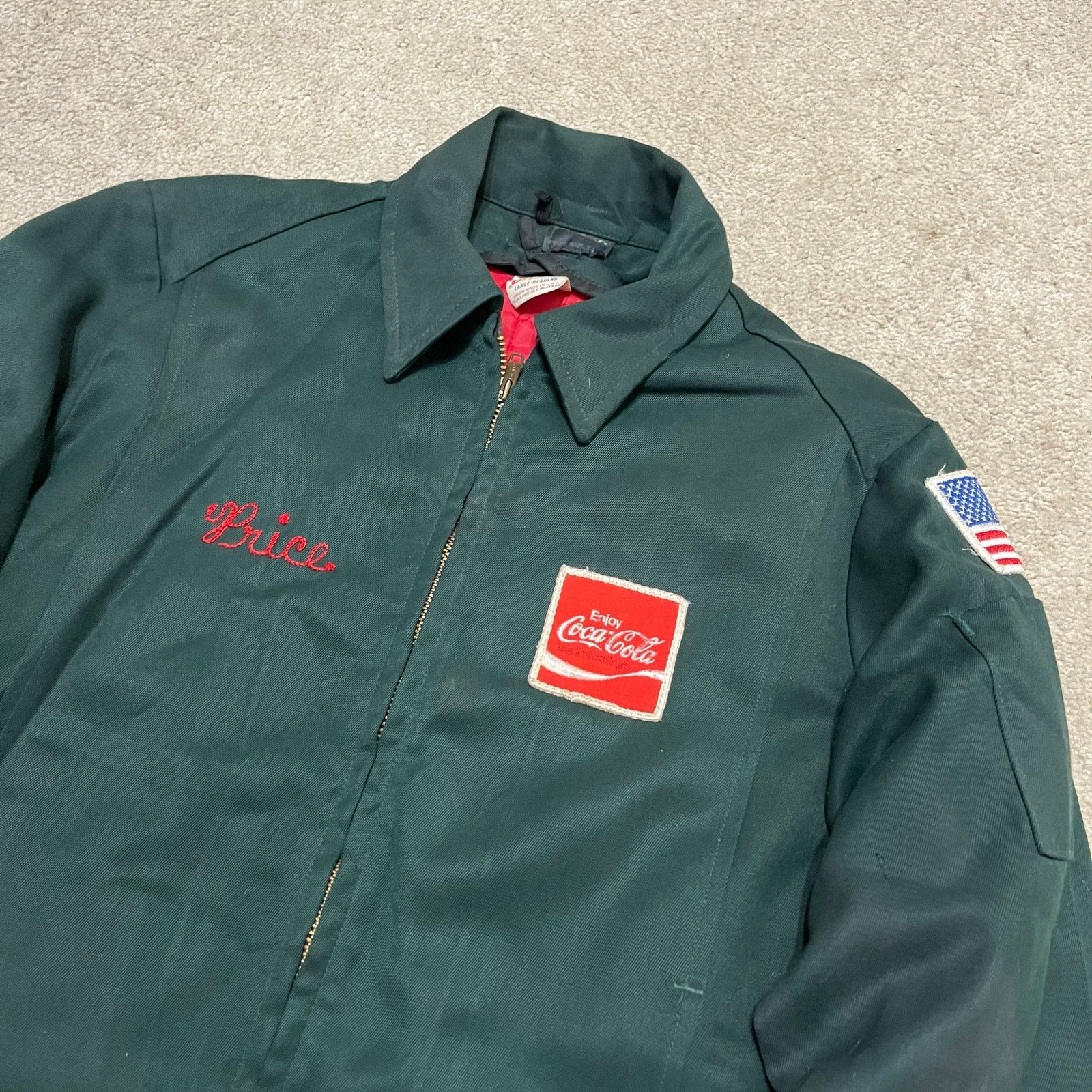 Other Vintage 70s Coca-Cola Unitog Union Work Jacket Quilted Lined Size US L / EU 52-54 / 3 - 3 Thumbnail