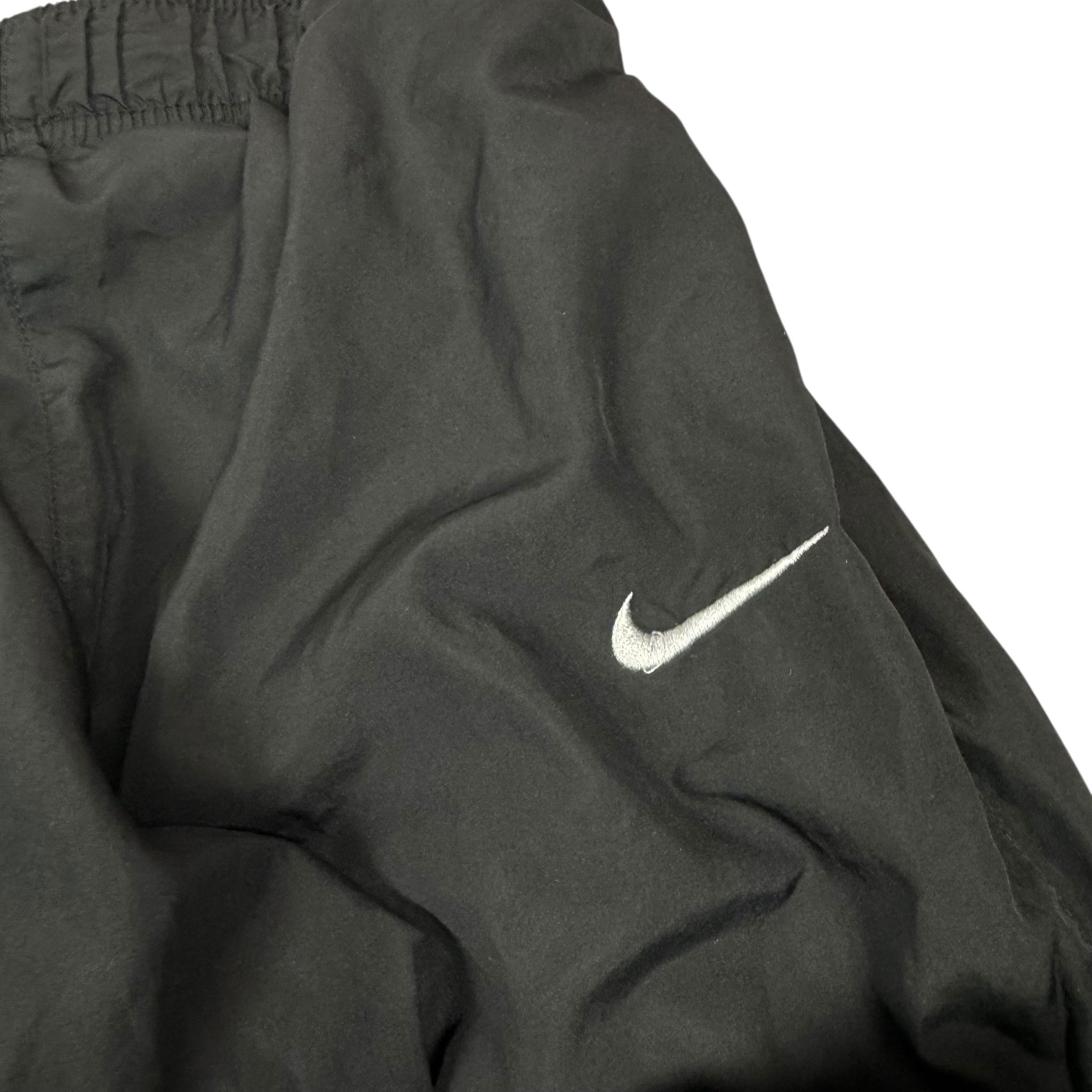 Nike × Vintage Nike Women Black Swoosh Straight Leg Mesh Lined Track Pant S Size 30" / US 8 / IT 44 - 3 Thumbnail