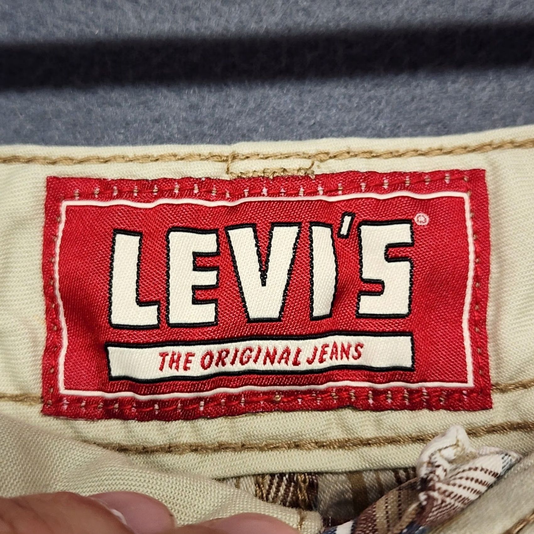 Levi's Levi's Cargo Shorts 40 Plaid Cotton Utility Casual Summer Beige Brown Mens Regular Size US 40 / EU 56 - 4 Thumbnail