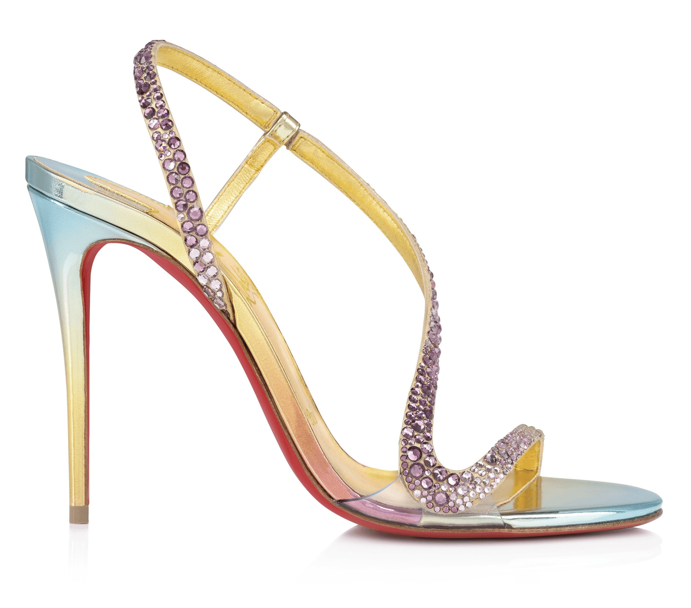 Christian Louboutin Rosalie Strass Boreal 100 Ankle Strap Sandal Heel Pump 40 Size US 10 / IT 40 - 3 Thumbnail