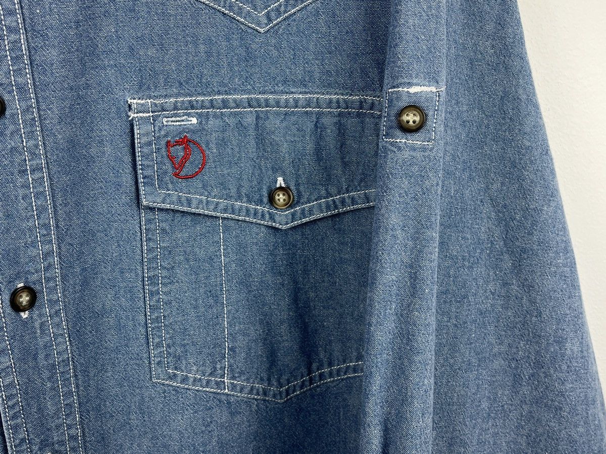 Fjallraven × Vintage Fjallraven Vintage Denim Long Sleeve Button Down Shirt Size US XL / EU 56 / 4 - 4 Thumbnail