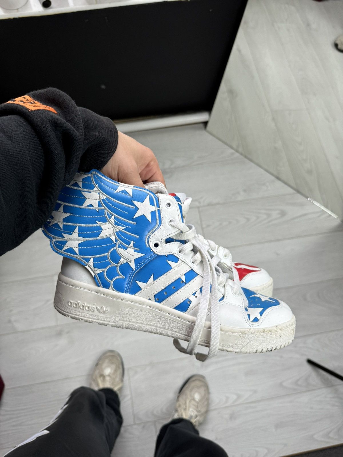 Adidas  Jeremy Scott Adidas JS Wings 2.0 Airforce flag / Stripes USA |  Grailed
