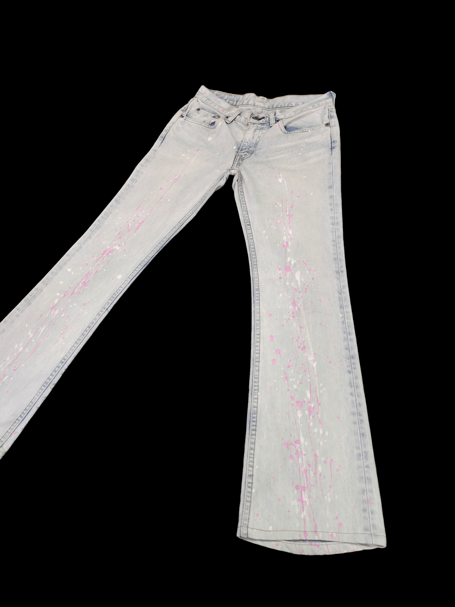 Hysteric Glamour Flare Jeans Levis Painted Low Rise Denim Jeans Boot Cut Size US 28 / EU 44 - 1 Thumbnail