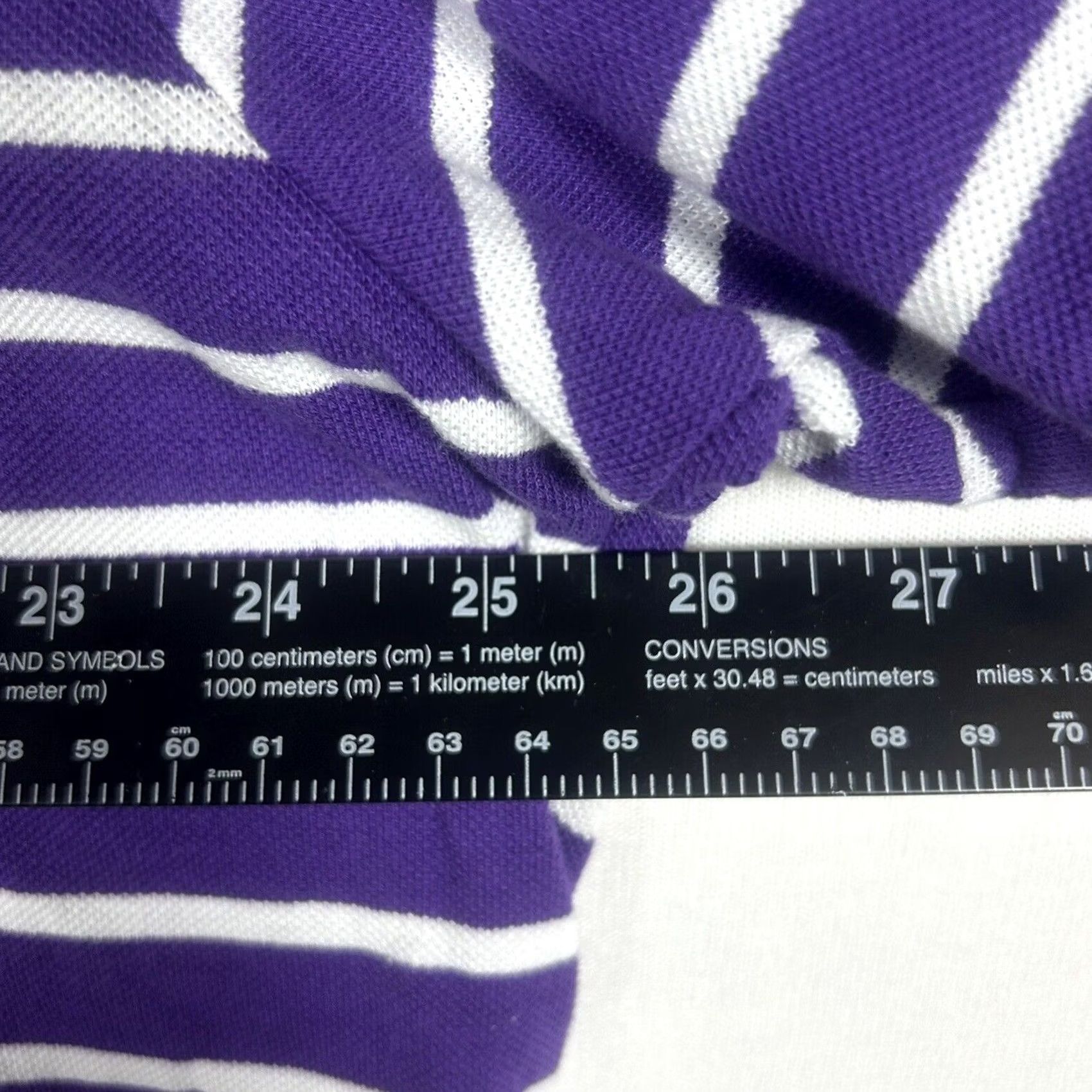 Vintage VINTAGE US Polo Assn Polo Shirt Mens XL Purple White Striped Big Pony #3 USPA Polo Shirt Size US XL / EU 56 / 4 - 6 Thumbnail