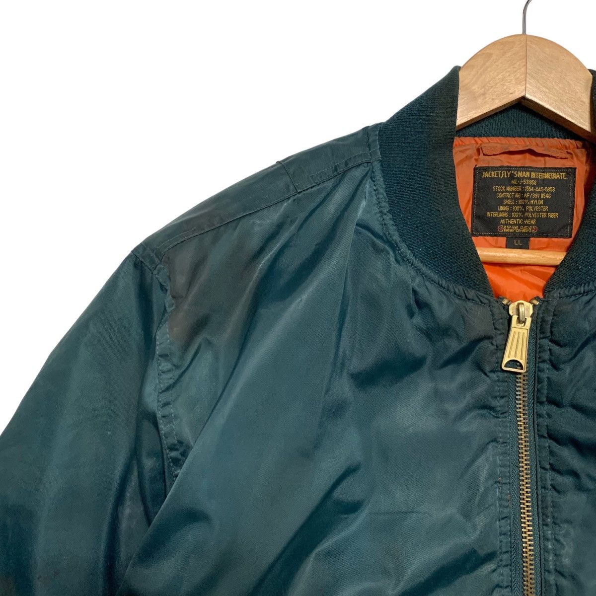 Japanese Brand CIT Plain Military Flying Bomber Jacket Size US XL / EU 56 / 4 - 6 Thumbnail