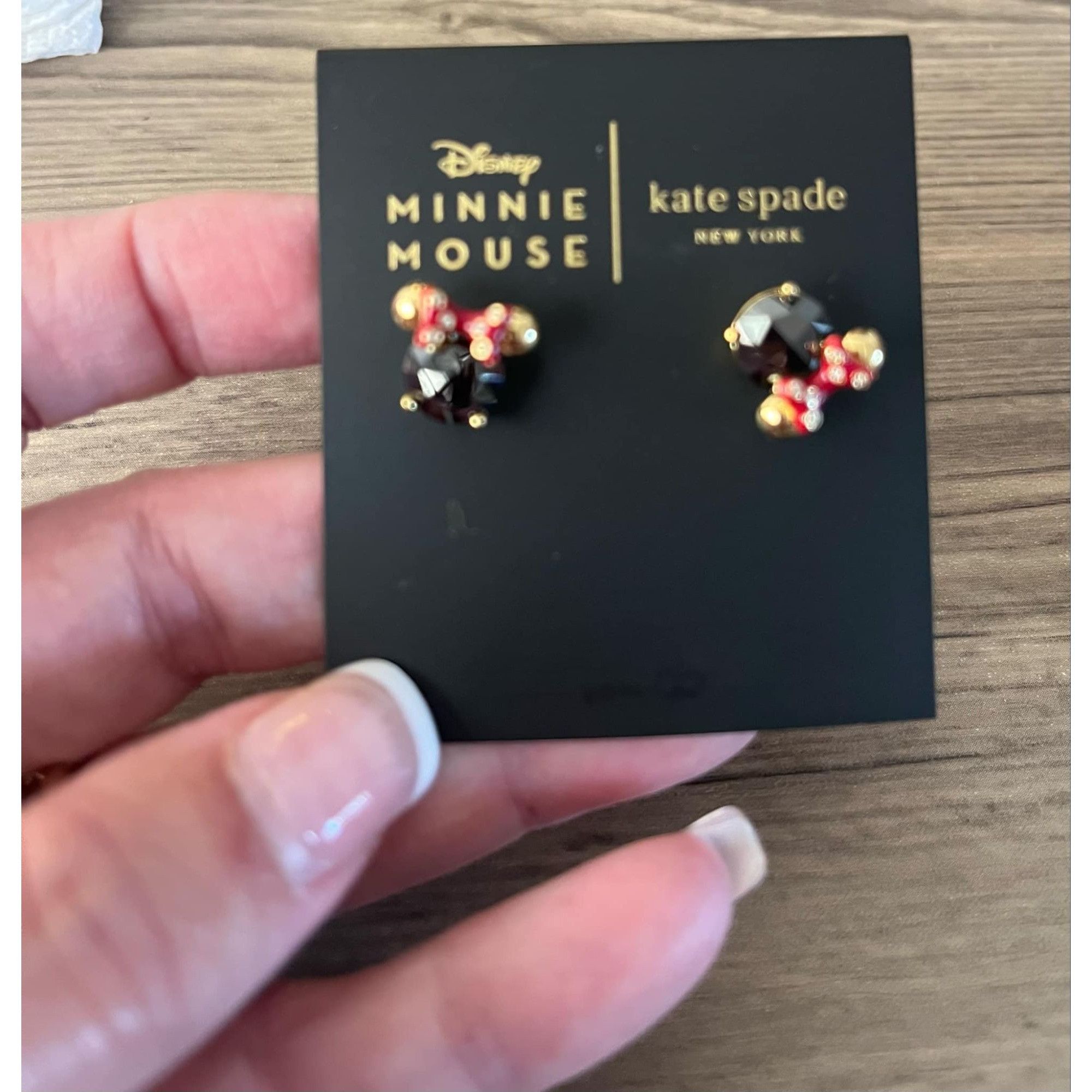 Kate Spade Kate Spade Disney Minnie Mouse Stud Earrings With Black Crys Size ONE SIZE - 4 Thumbnail