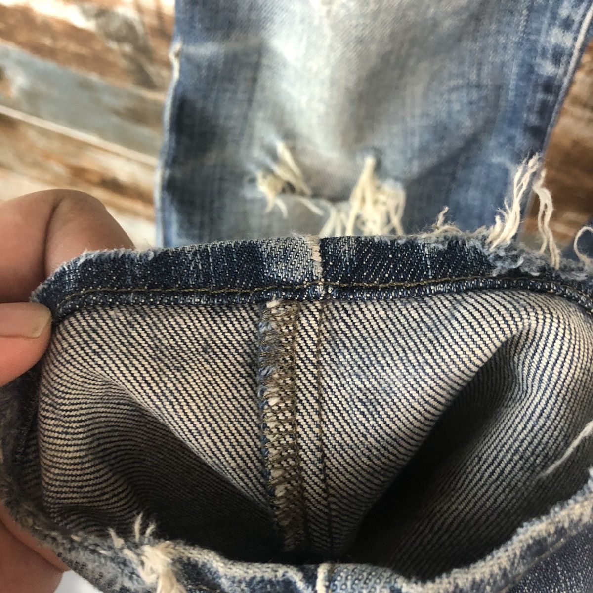 Diesel Diesel italy Black Distressed ripped Denim Pants #A2117 Size 27" / US 4 / IT 40 - 13 Thumbnail
