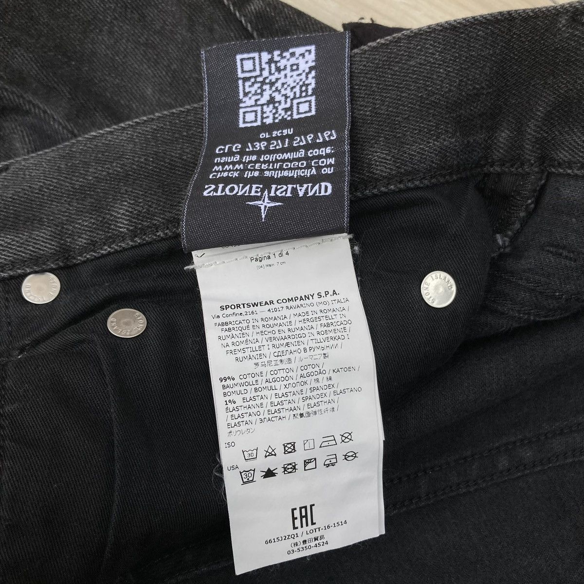 Stone Island Stone Island SK Jeans - Black Size US 34 / EU 50 - 12 Thumbnail