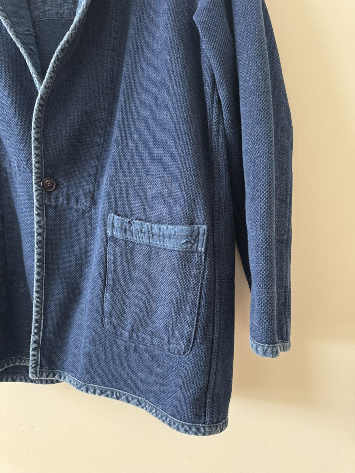 Blue Blue Japan Honai Sashiko Nenrin Reversible Jacket Size US L / EU 52-54 / 3 - 12 Thumbnail