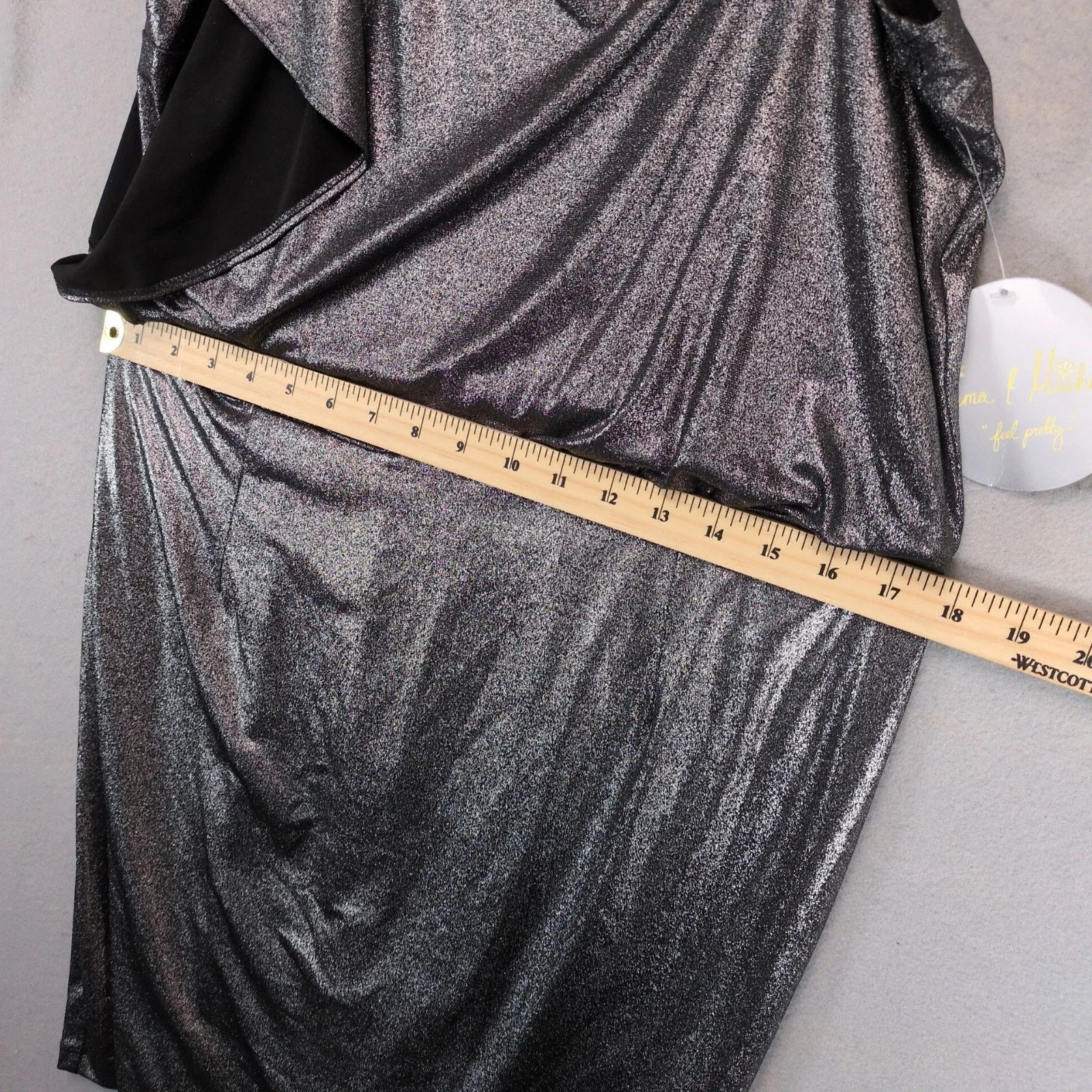Other NWT Emma & Michele One-Shoulder Metallic Blouson Dress XL Size XL / US 12-14 / IT 48-50 - 6 Thumbnail