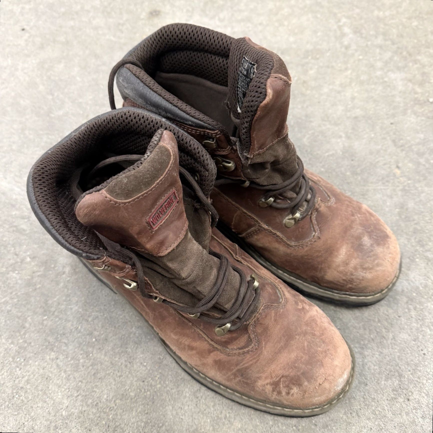 Vintage Wolverine Durashock Waterproof Leather Work Boot 10 EW WIDE W04820 Mens Leather Boot Brown Steel Toe Waterproof Durashock M Wide Size US 9 / EU 42 - 4 Thumbnail