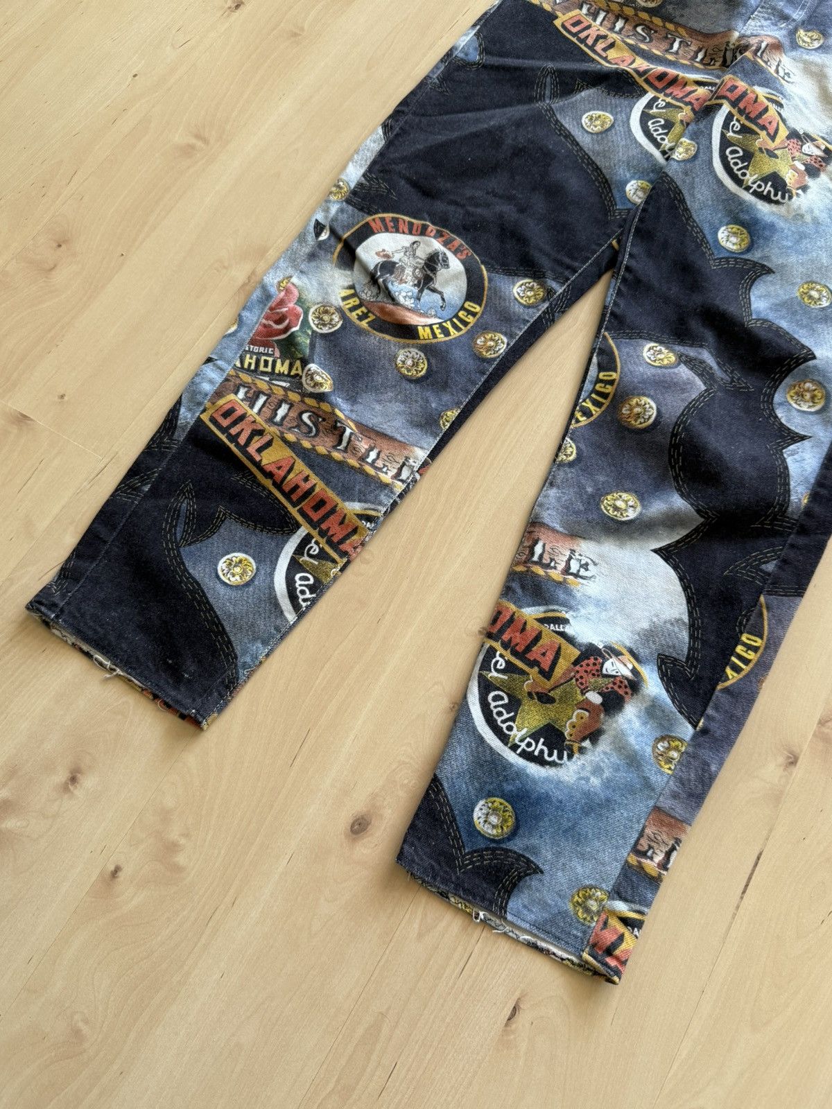 Vintage Chewan vintage full print baggy western oklahoma denim jeans Size US 28 / EU 44 - 3 Thumbnail
