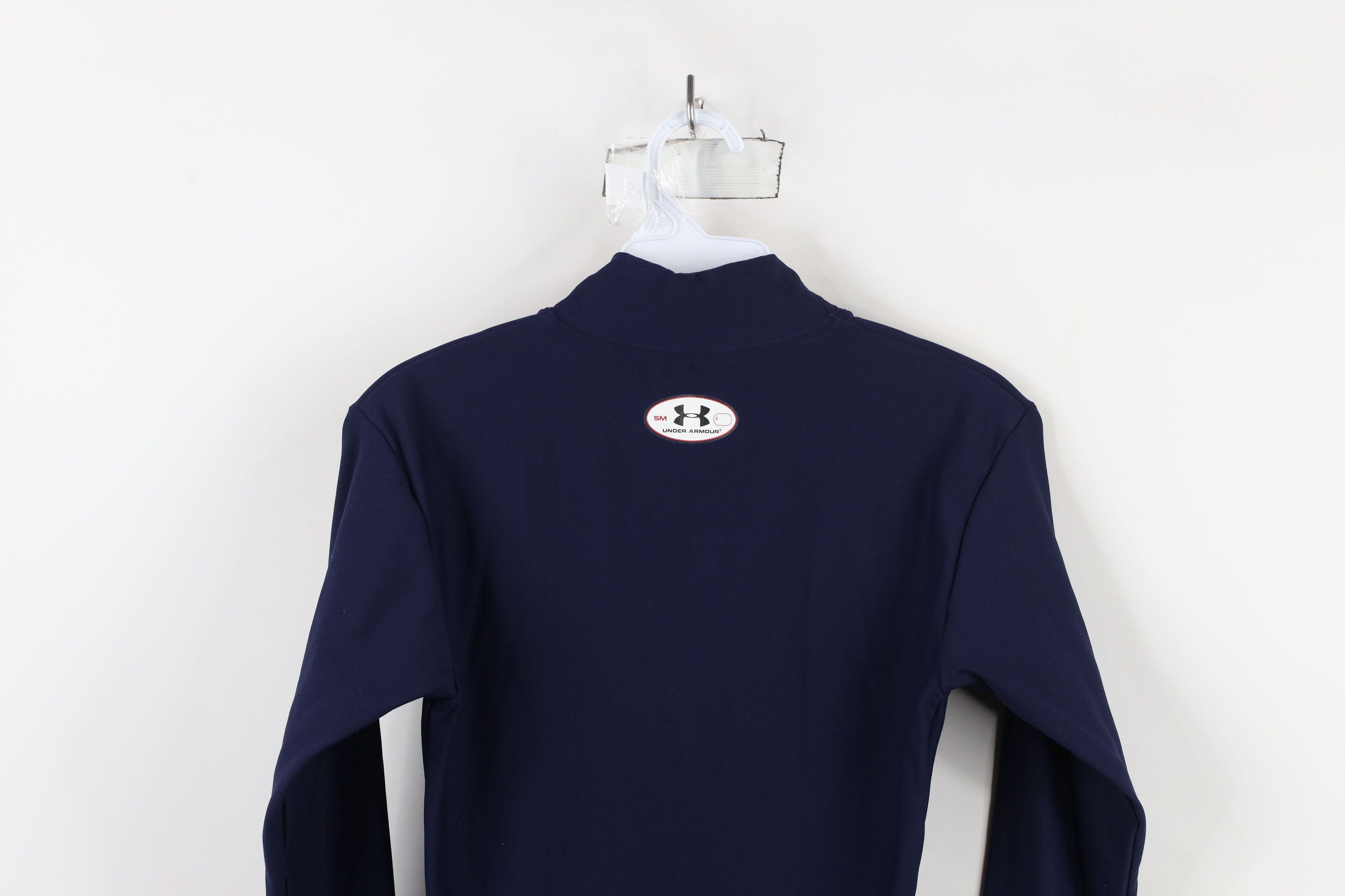 Under Armour × Vintage Under Armour Compression Mock Neck Long Sleeve T-Shirt Navy Size US S / EU 44-46 / 1 - 12 Thumbnail