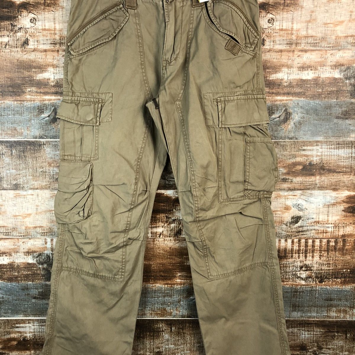 Japanese Brand Surplus Brown Cargo tactical Multipocket Pants #A2567 Size US 30 / EU 46 - 5 Thumbnail