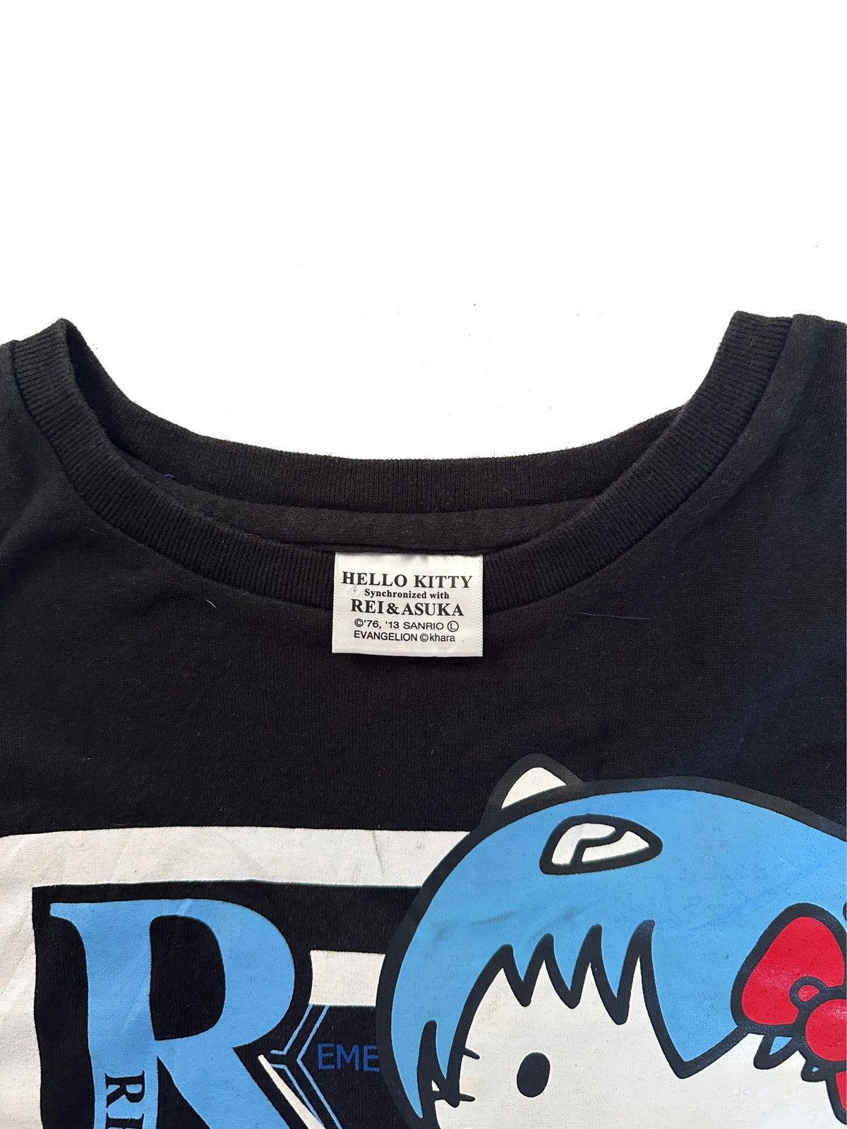 Anime × Cartoon Network × Japanese Brand 2013 Sanrio Hello Kitty × Evangelion "Rei & Asuka" Anime Tee Size US L / EU 52-54 / 3 - 3 Thumbnail