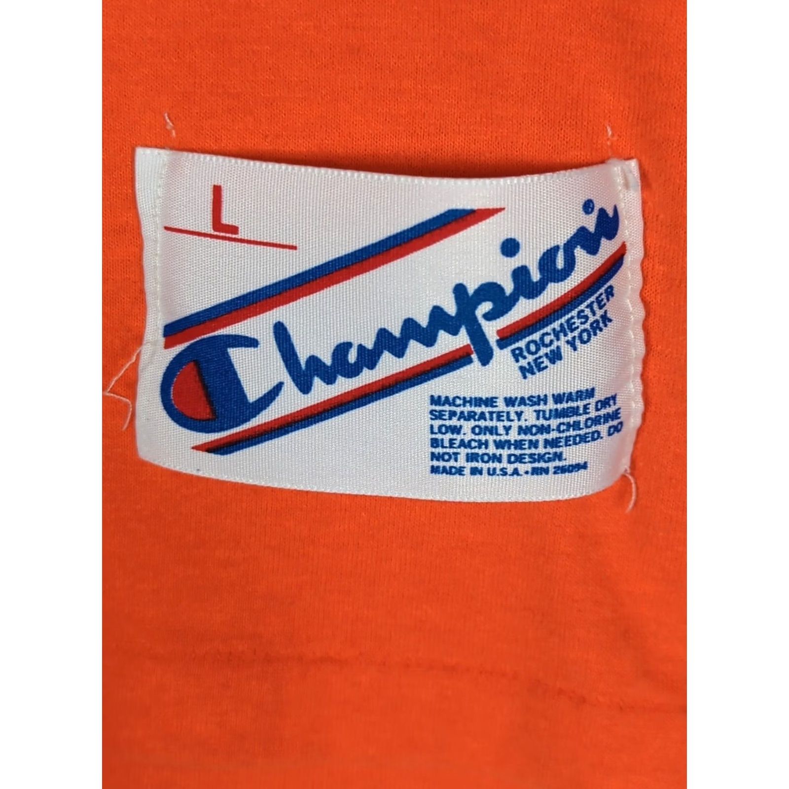 Champion VINTAGE Champion Cleveland Browns T-Shirt Mens L Bernie Kosar 80s NFL Orange Crew Neck Short Sleeve Graphic Print Cotton Blend Jersey Size US L / EU 52-54 / 3 - 3 Thumbnail