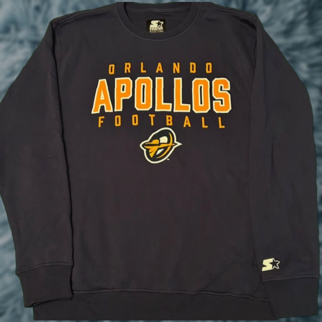 Starter VINTAGE Orlando Apollos Starter Retro Crewneck Sweater Pullover Mens XXL Blue Football 90s Hip Hop Sports | Mens Size US XXL / EU 58 / 5 - 1 Thumbnail