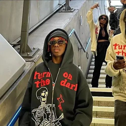 Japanese Brand Hoodie Punk skull y2k Zip Up Hoodie Size US M / EU 48-50 / 2 - 4 Thumbnail