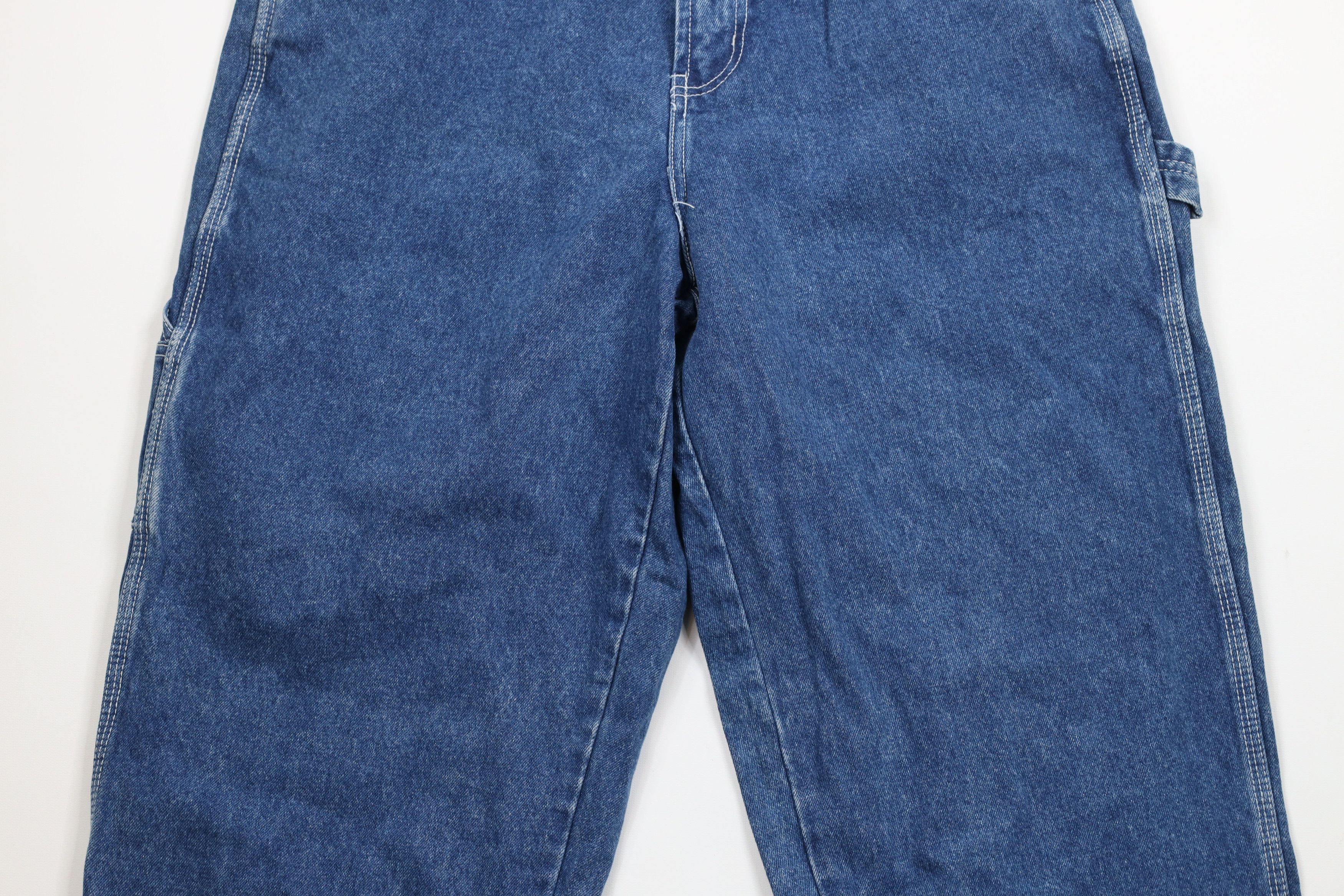 Vintage Deadstock Vintage 90s Streetwear Fit Wide Leg Dungaree Jeans Size US 34 / EU 50 - 3 Thumbnail
