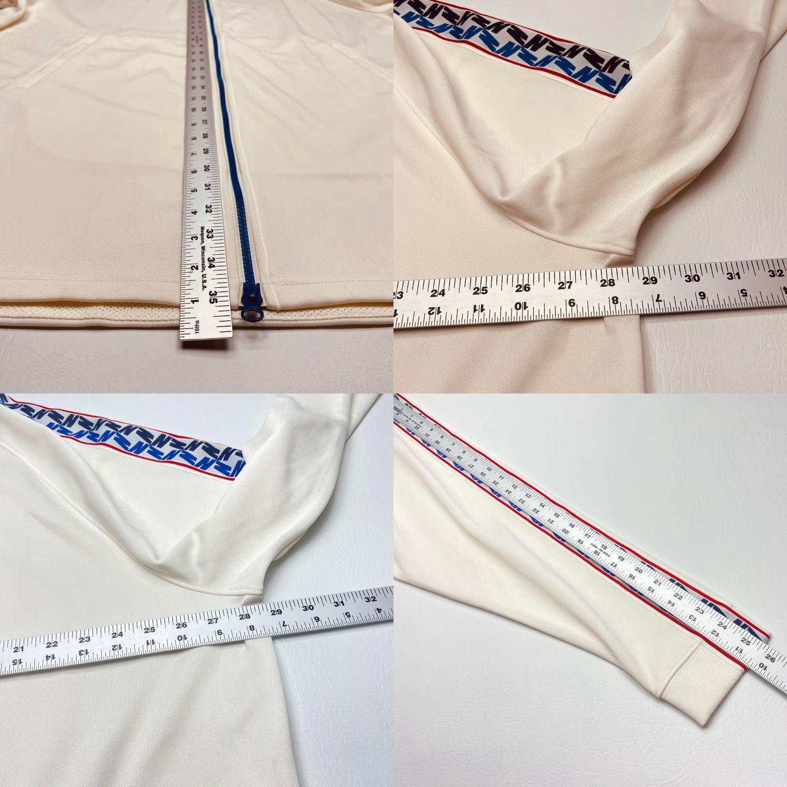 Nike VINTAGE Nike Taped Poly Track Jacket AJ2681 Full Zip Mens 2XL White Logo Sleeves 7619 Size US XXL / EU 58 / 5 - 8 Thumbnail