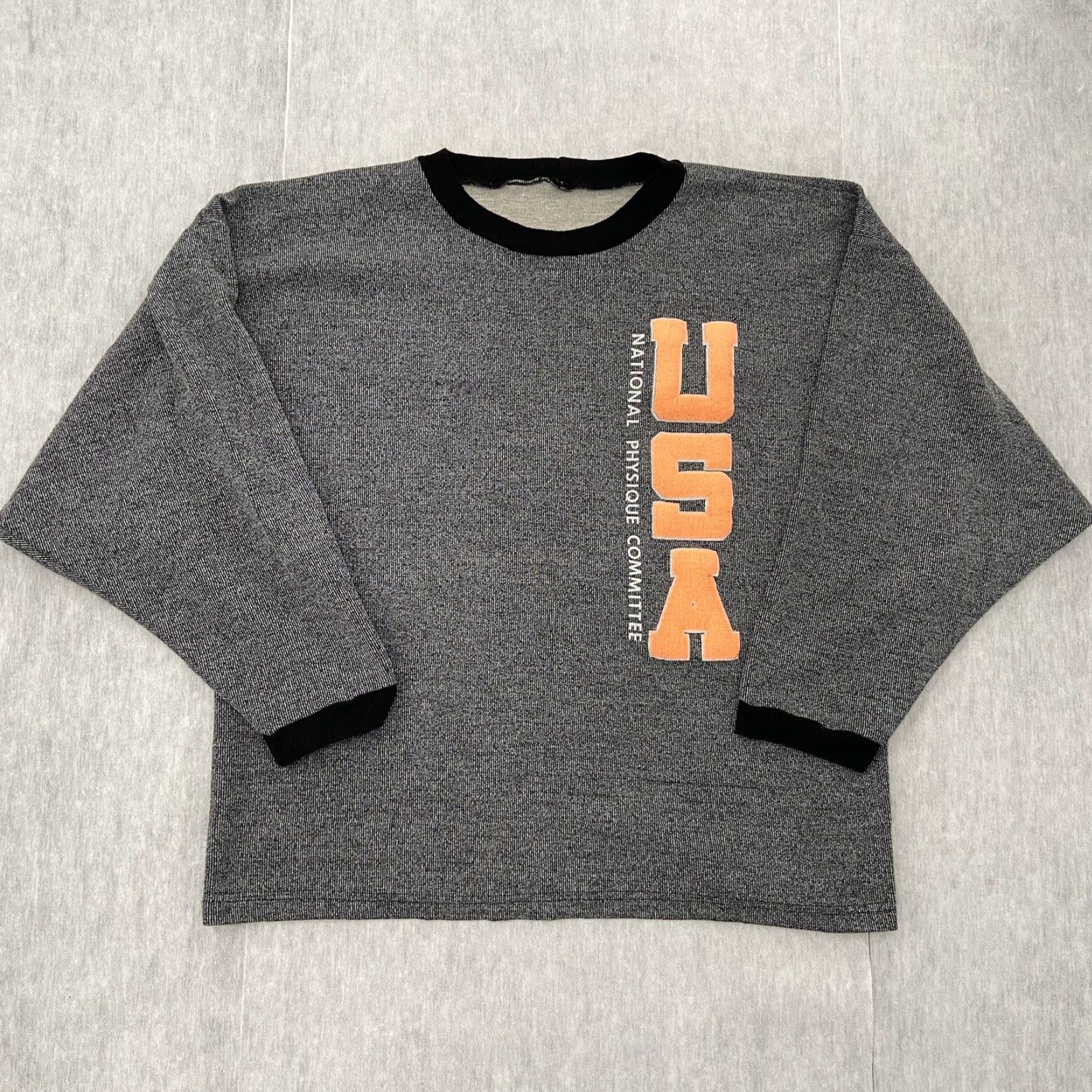 Vintage VINTAGE National Physique Committee Sweatshirt Adult Large Gray Bodybuilding Pullover Mens Size US L / EU 52-54 / 3 - 2 Thumbnail