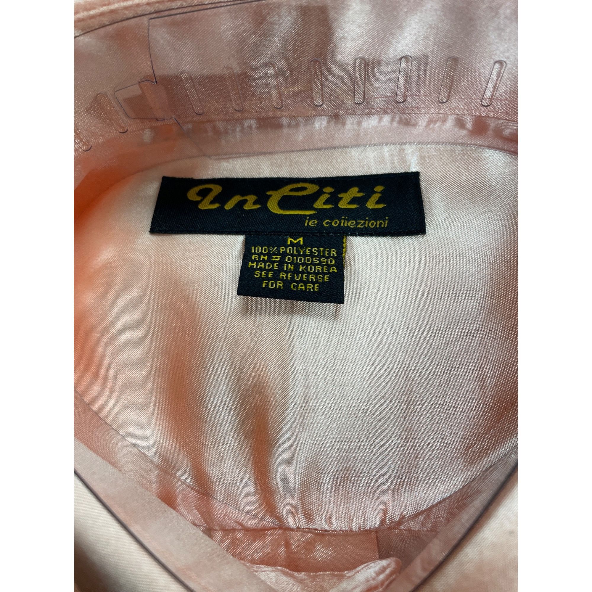 Other InCiti le collezioni Men Peach Satin Look Dress Shirt M SKU Size US M / EU 48-50 / 2 - 3 Thumbnail